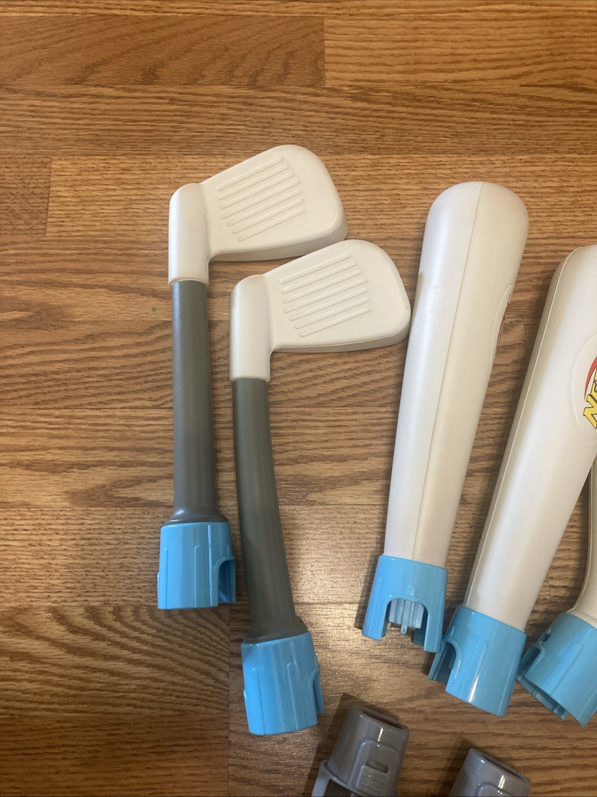 2 Sets Of Nerf Wii Sports Equipment, Golf, Tennis, Baseball