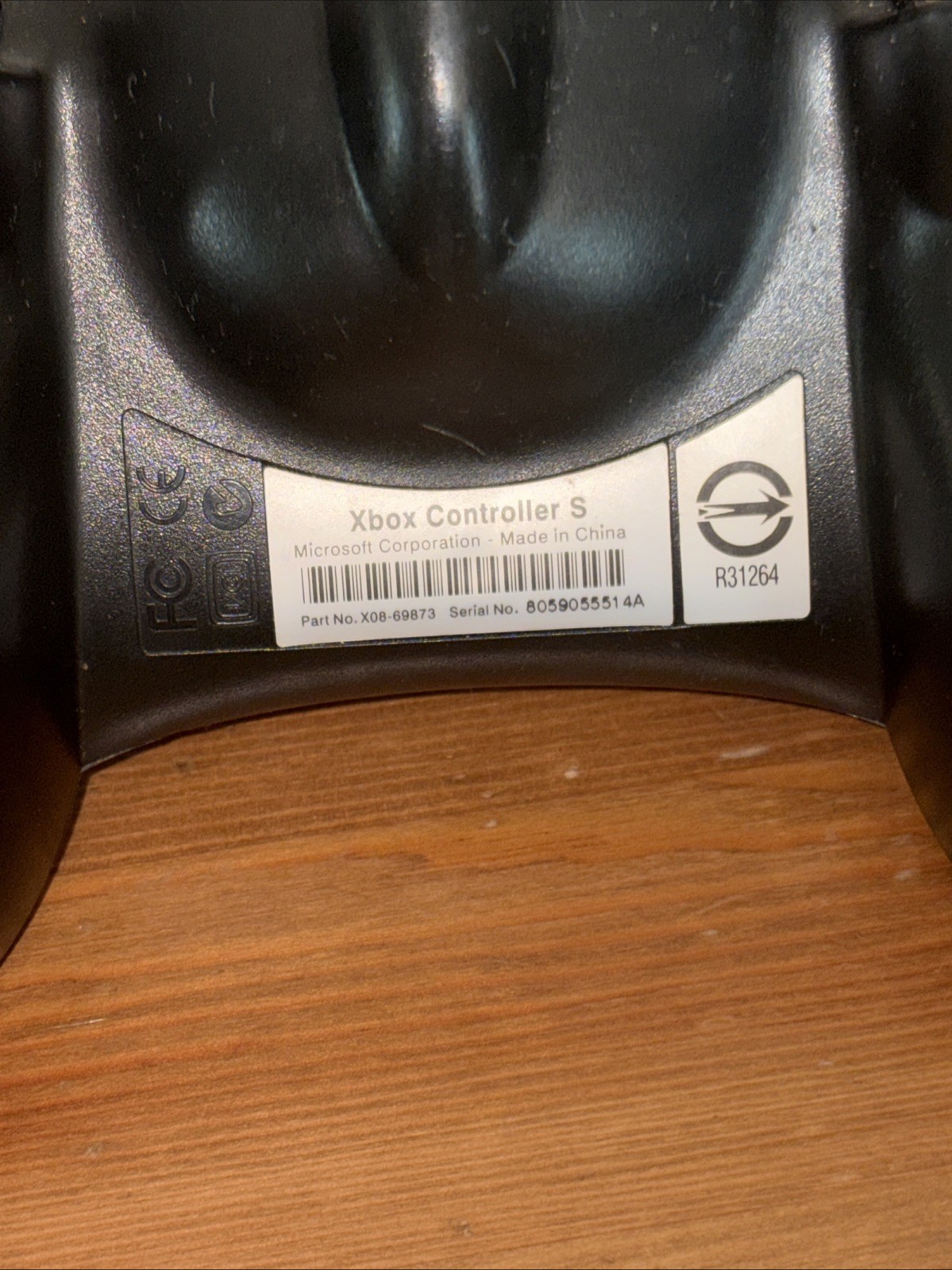 Original Microsoft Xbox Controller S Type Black X08-69873 OEM Wired TESTED WORKS