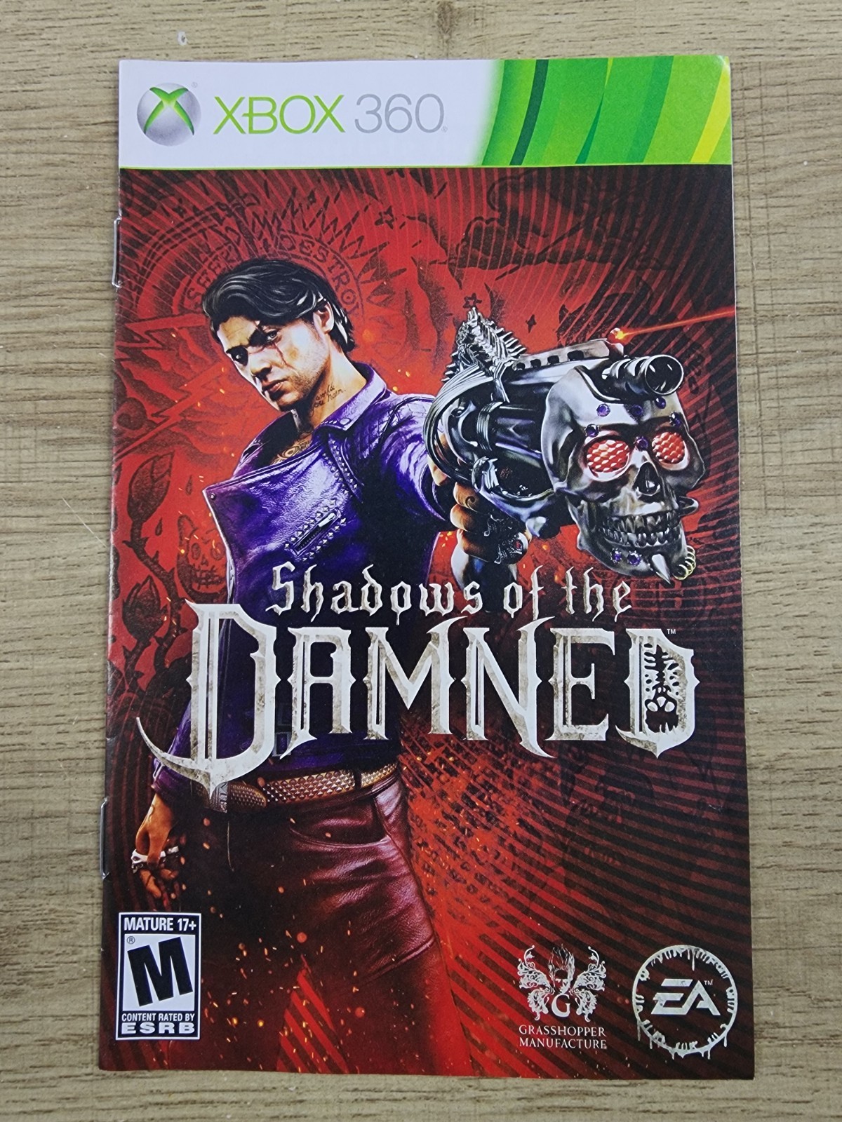 USED AUTHENTIC MANUAL ONLY – NO GAME NO BOX -) SHADOWS OF THE DAMNED (- XBOX 360
