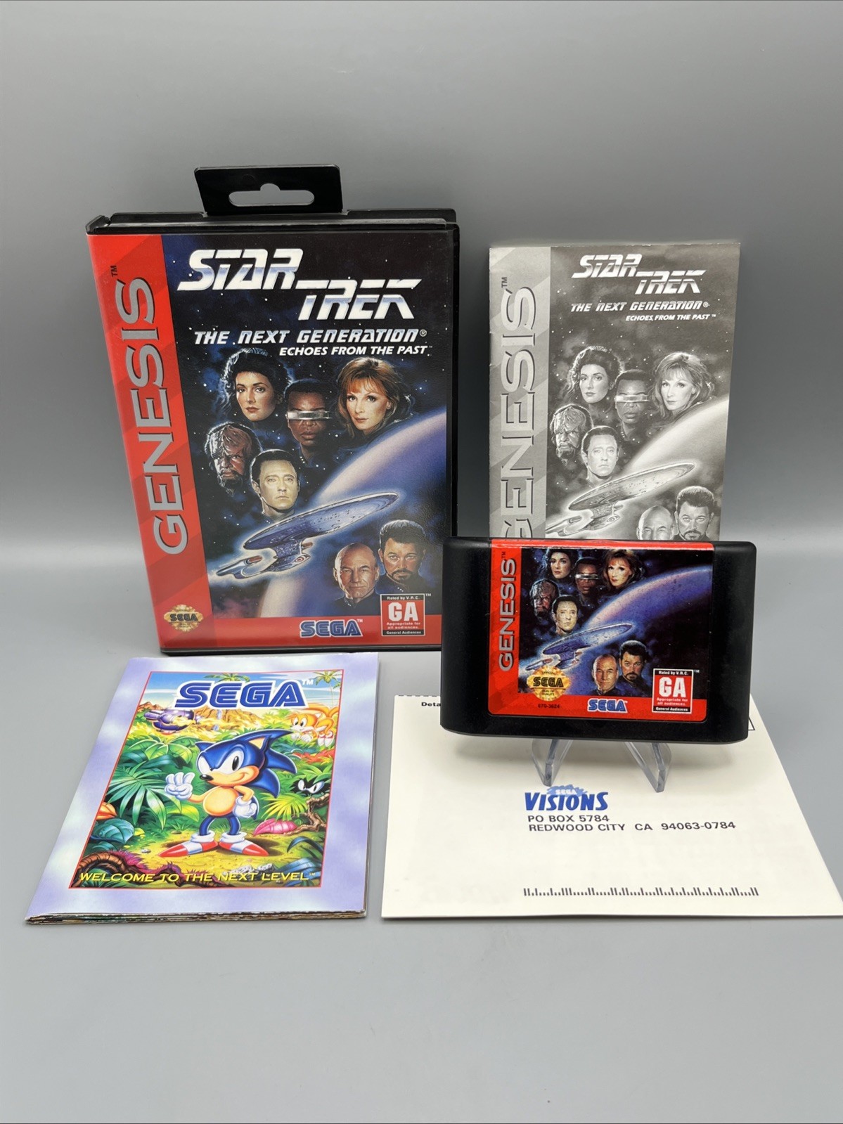 Star Trek The Next Generation Echoes From the Past (Sega Genesis, 1994) Complete