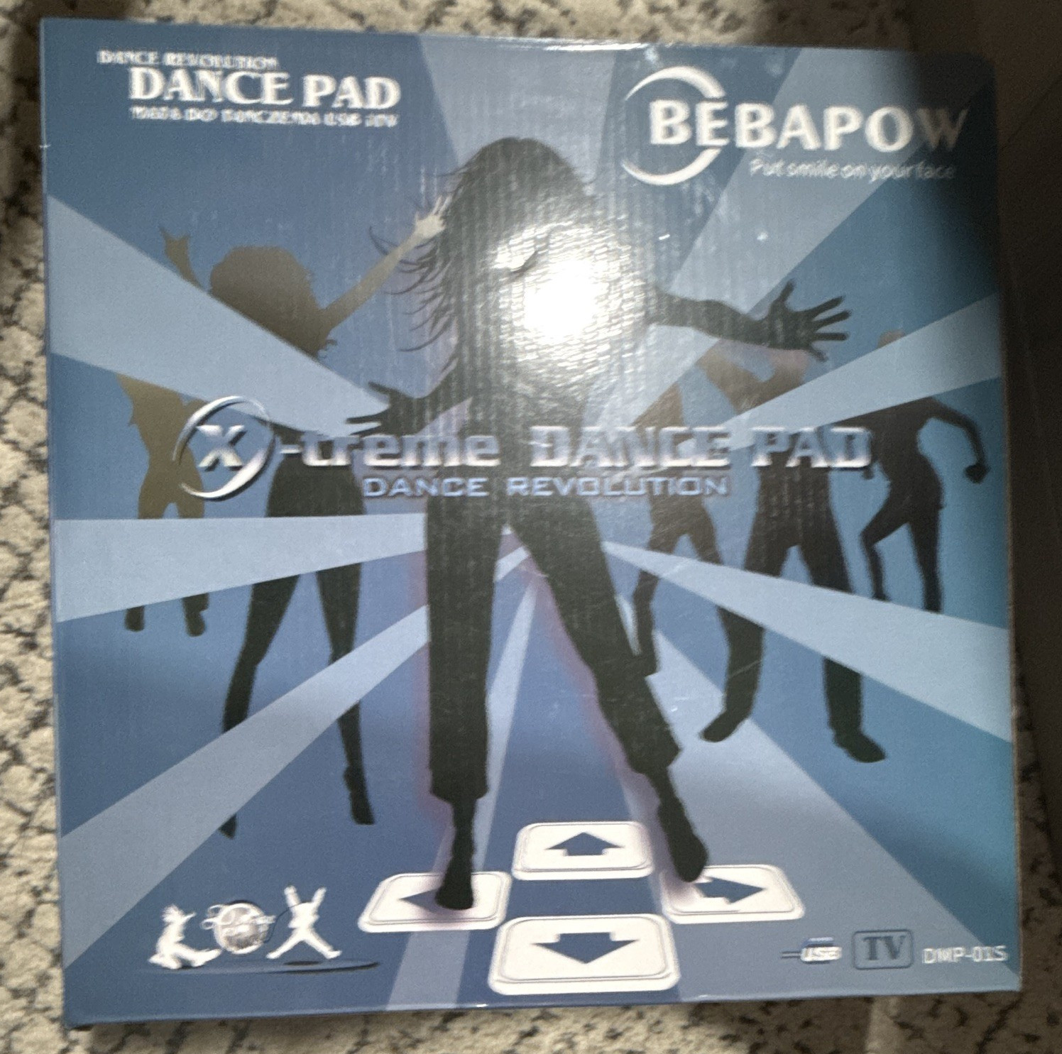 Bebapow Dance Revolution Dance Pad USB Wired Plug & Play Blue DMP-01S