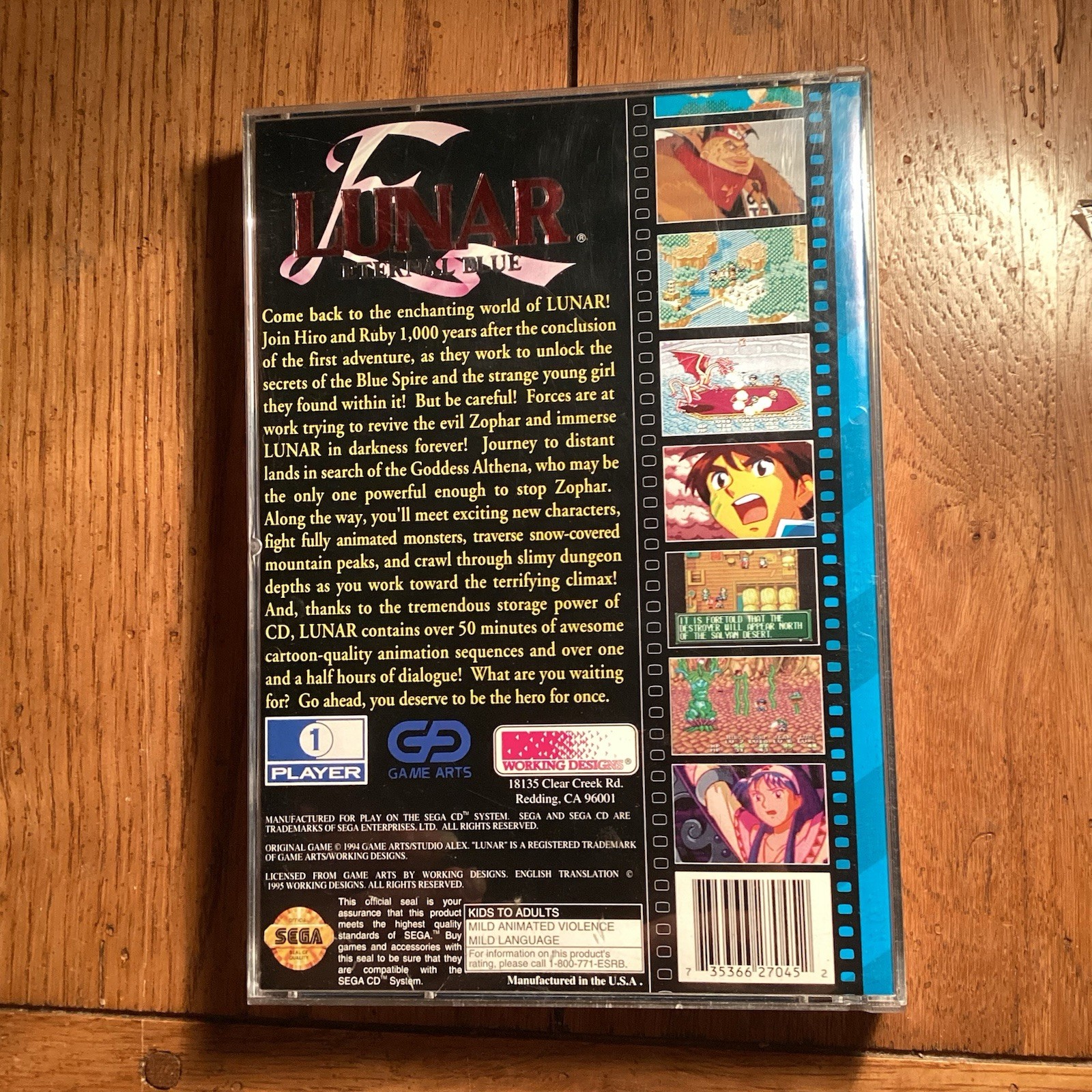 Lunar: Eternal Blue & Lunar Silver Star, 2 Game Sega CD RPG Lot, CIB Complete