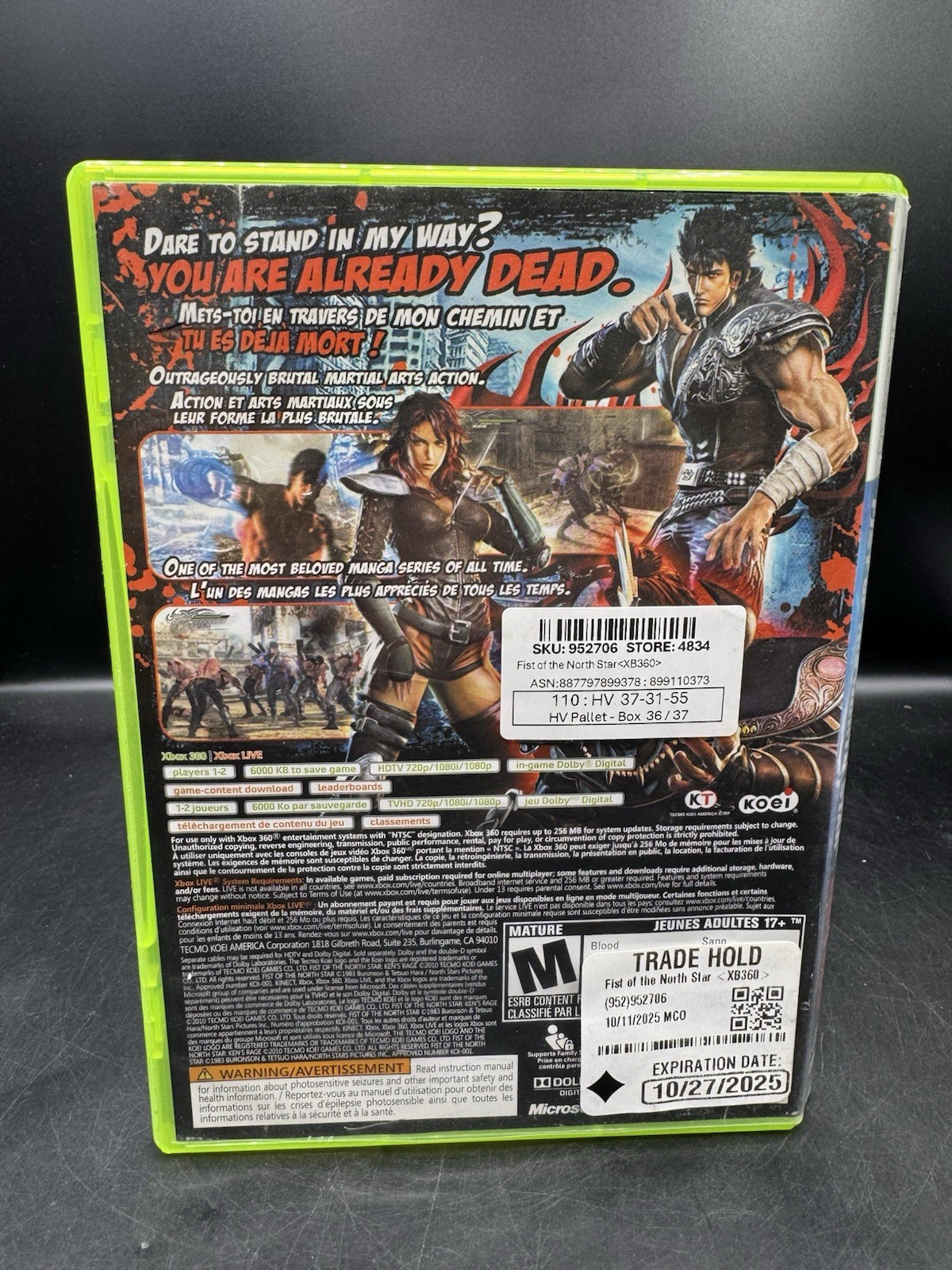 Fist of the North Star: Ken’s Rage (2010) Xbox 360 CIB