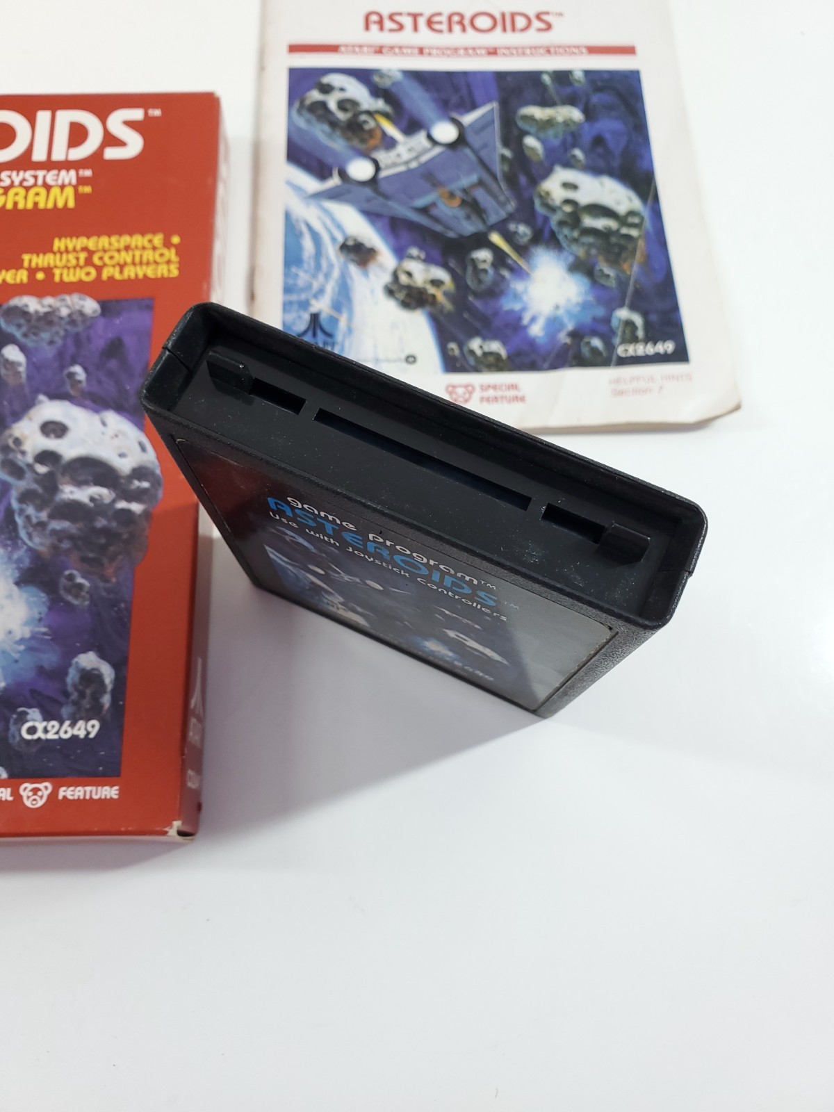 Atari 2600 Asteroids 1981 Game CX 2649 Cartridge w Manual and Box