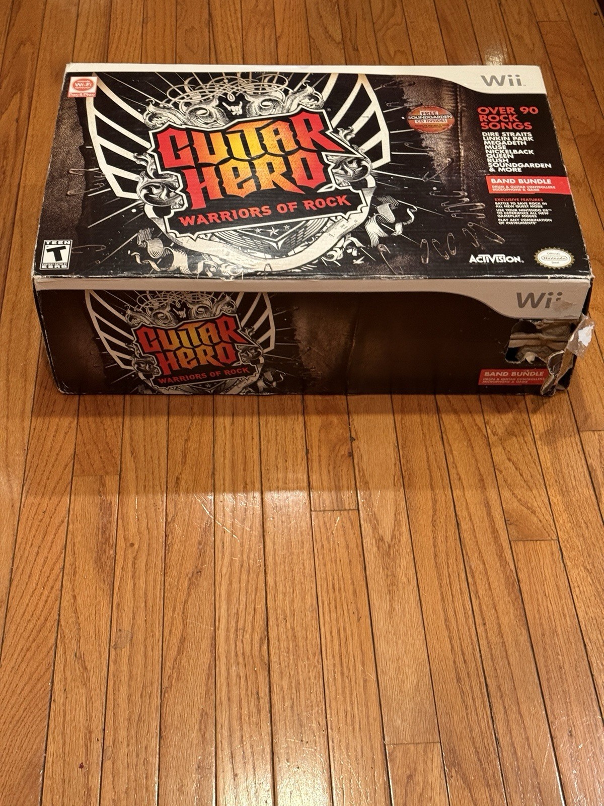 Nintendo Wii Guitar Hero Warriors of Rock Band Bundle Complete in Box