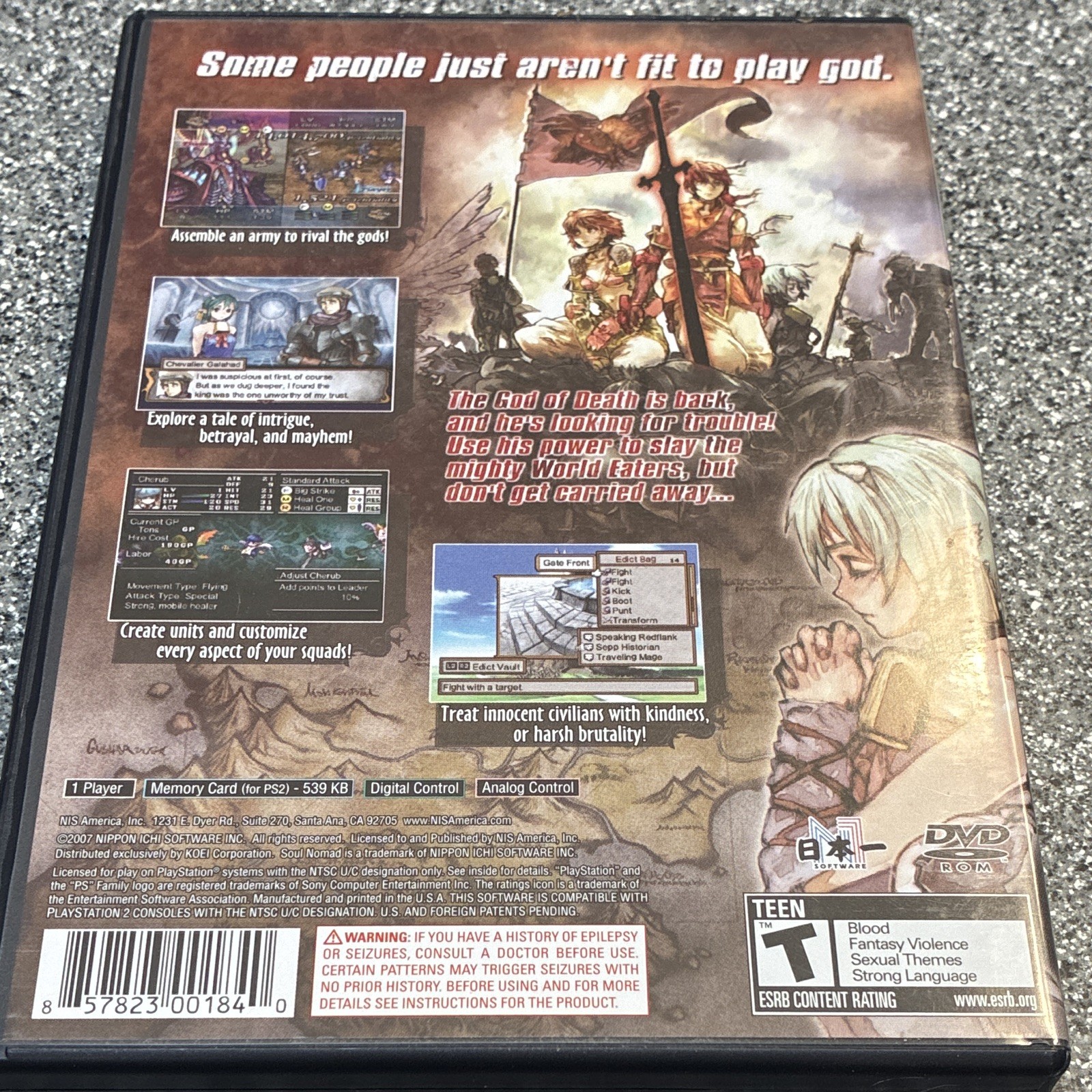 NIS America Soul Nomad & the World Eaters PS2 NTSC-U/C (2007) T RPG Manual
