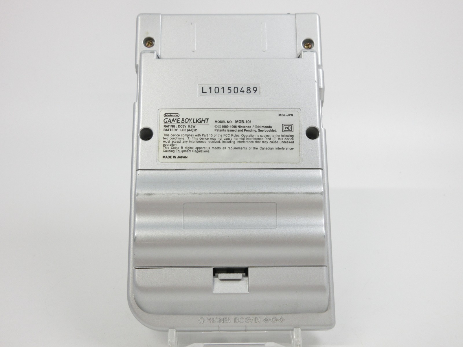 【Very Good】Nintendo Gameboy Light Silver Console Only #DEN2/08/0623/01