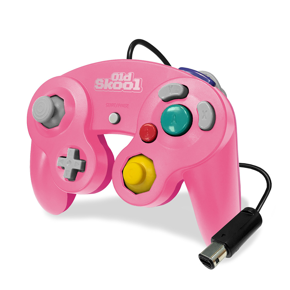 Old Skool Dual Analog Controller for Nintendo Game Cube & Wii – Mascot Pink