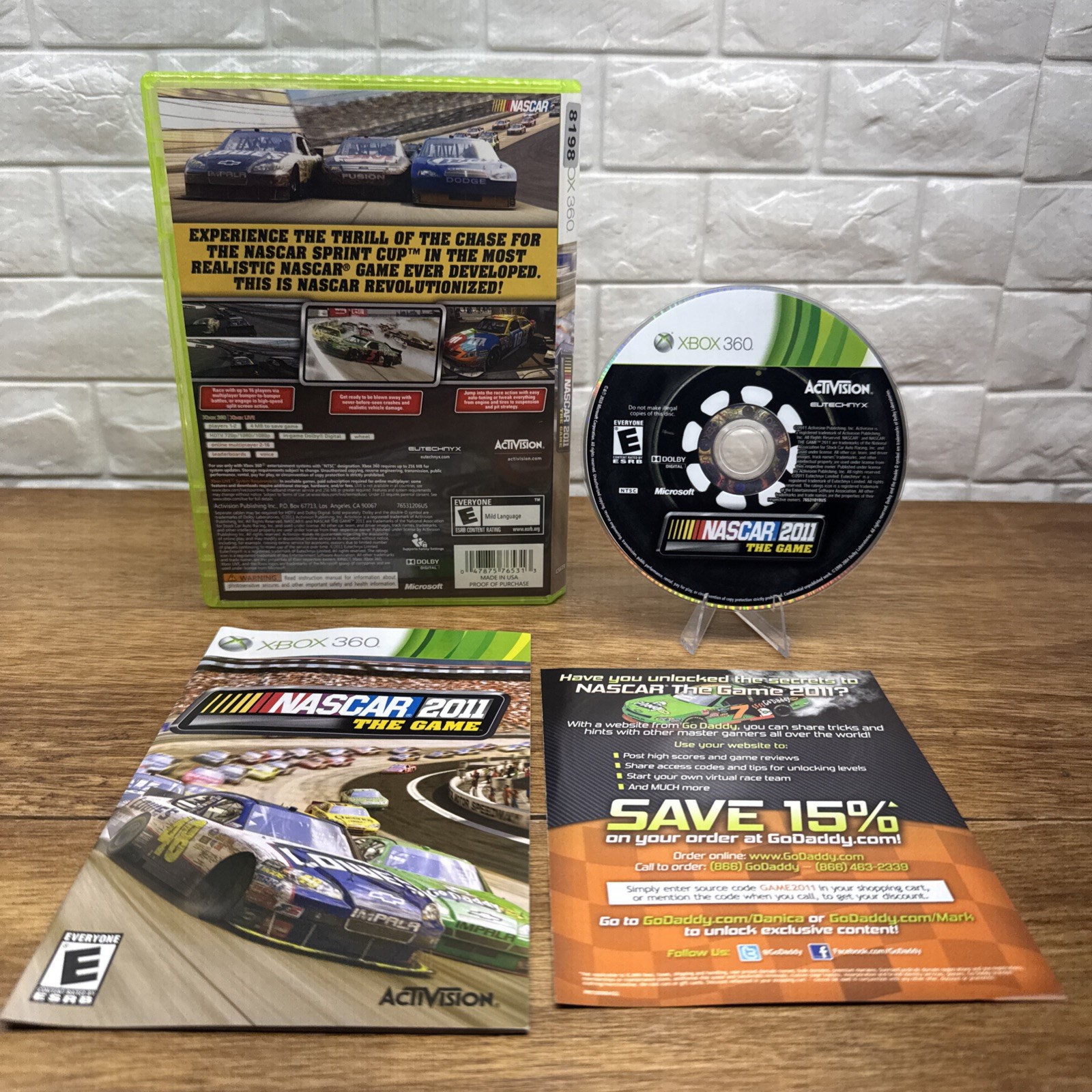 NASCAR The Game 2011 (Microsoft Xbox 360, 2011) CIB Refurbished Tested Free S/H