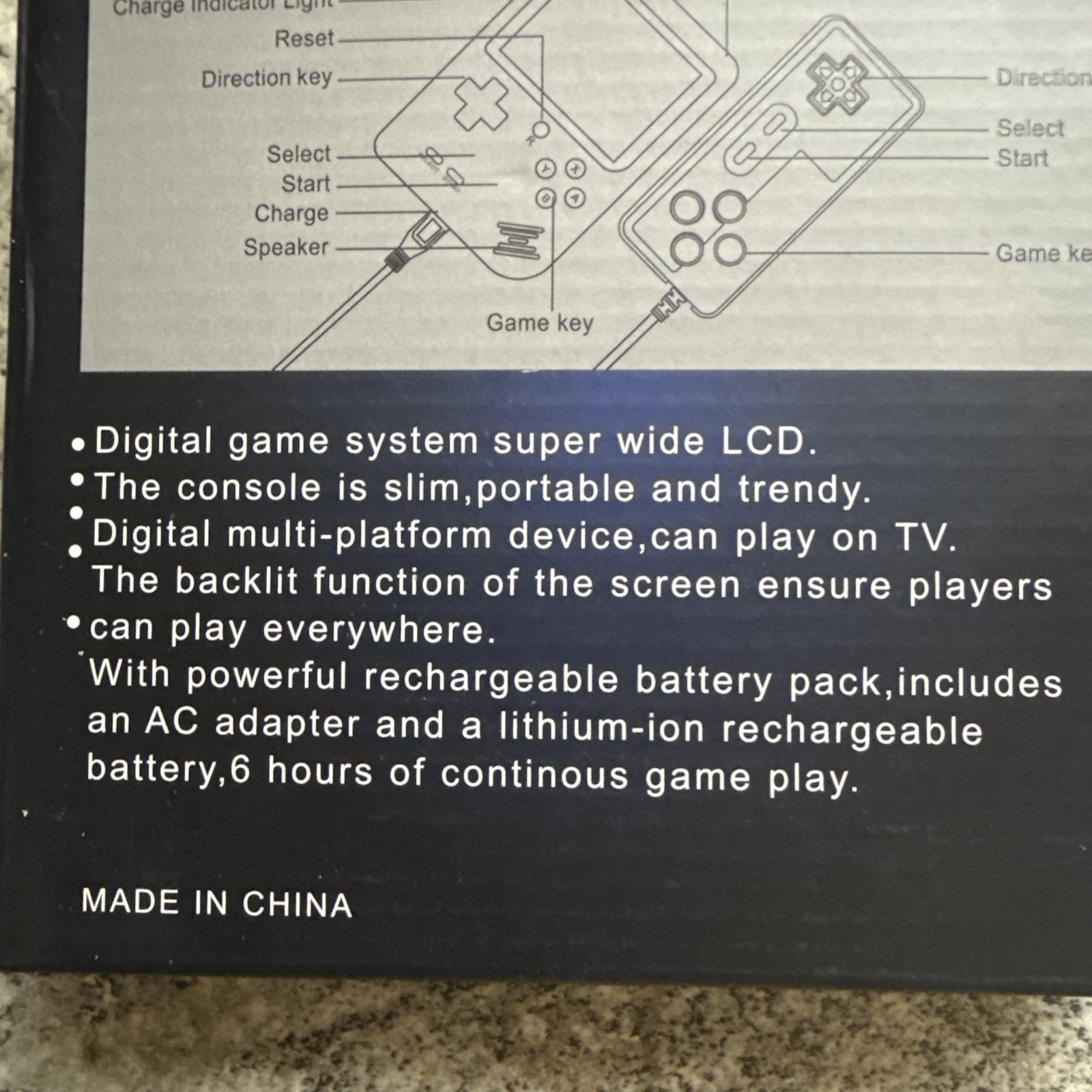 VIDEO GAME RETRO 3”LED LARGE SCREEN MINI HANDHELD .. THIS CAN CONNECT TO TV