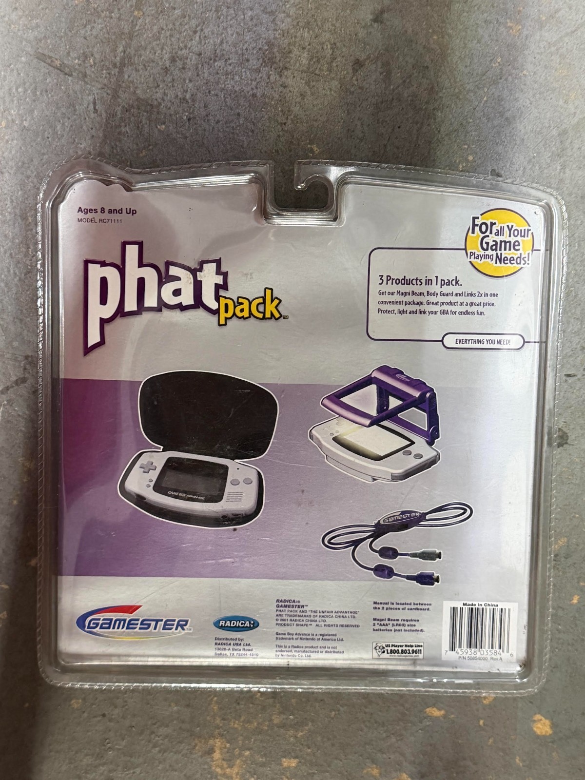 Phat Pack (Medium) The Unfair Advantage Gamester for GameBoy Advanced NEW