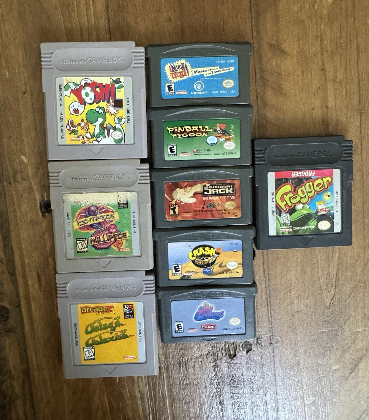 Nintendo Yoshi Mixed Game Lot of 9 Game Boy & Game Boy Advance Cartridges
