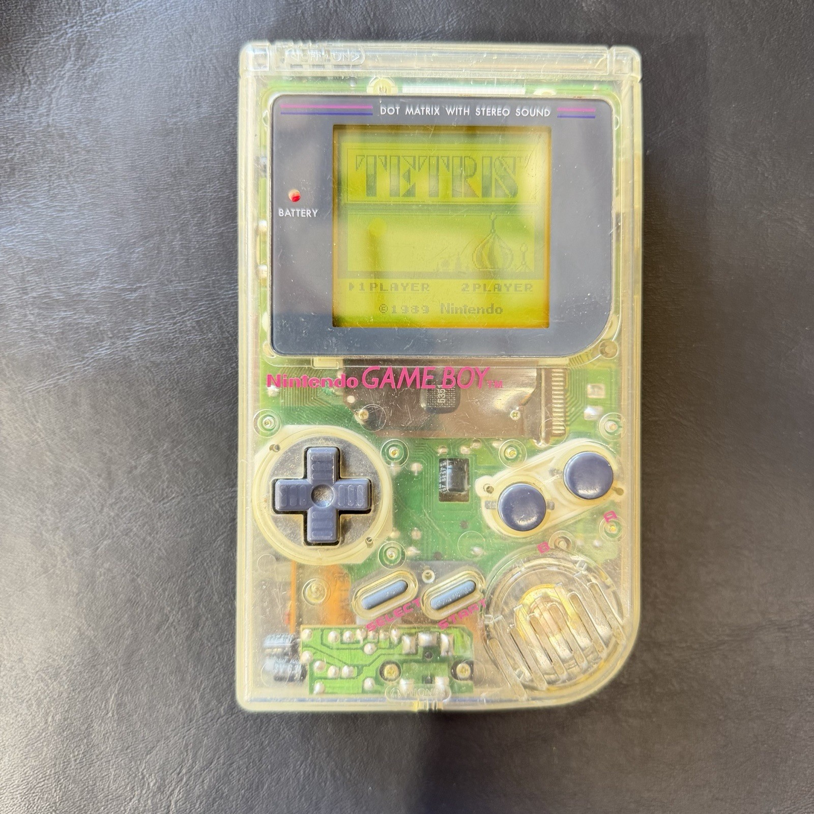 Nintendo Game Boy Original CLEAR Play it Loud – Tetris Included!