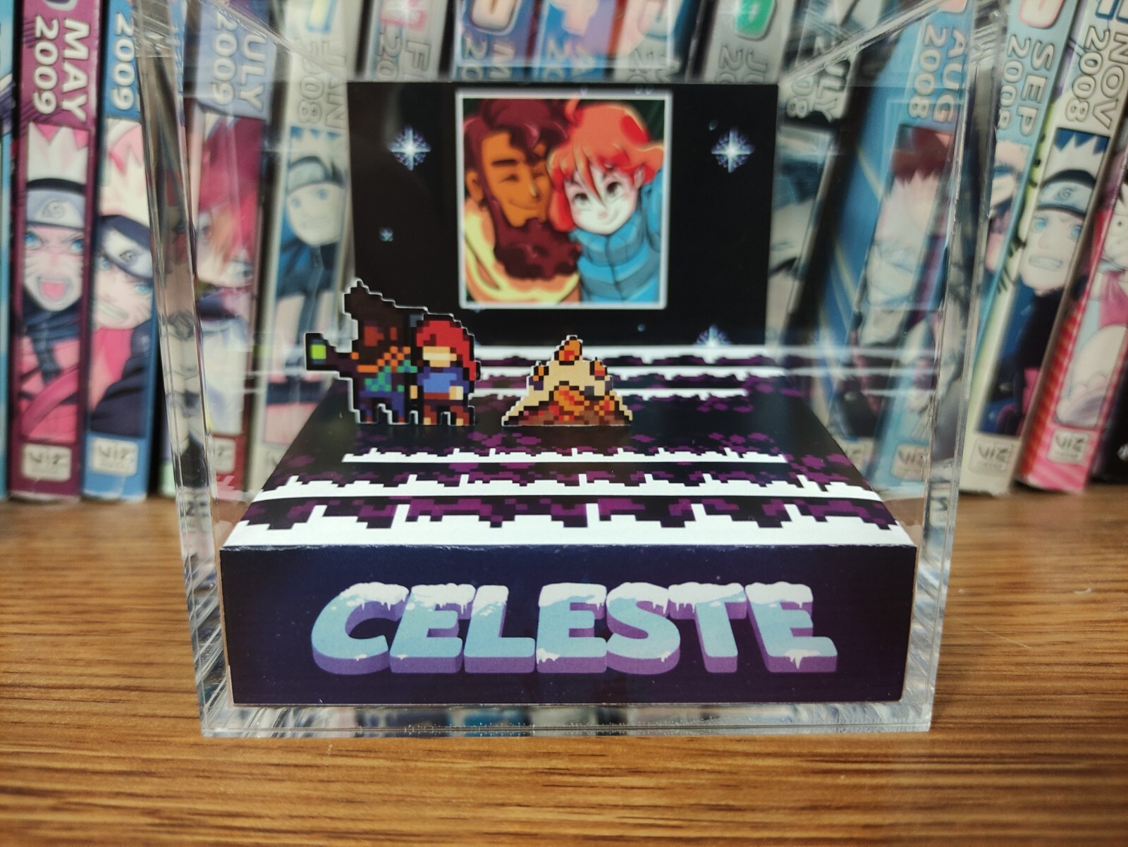 Celeste Madeline Selfie Handmade Diorama – Gameboy / Retro Gaming Cube – Fanart