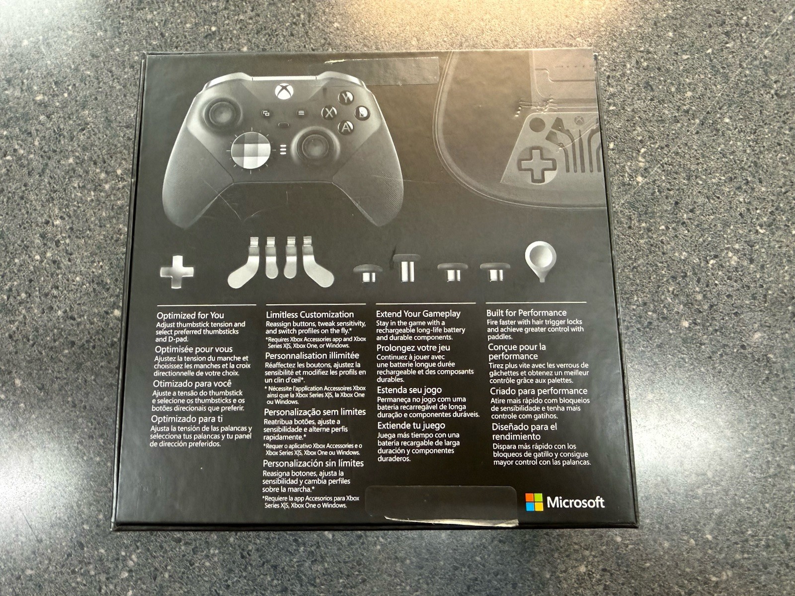 Xbox Elite Wireless Controller Series 2 Black Complete Full Kit w/ Case Paddles