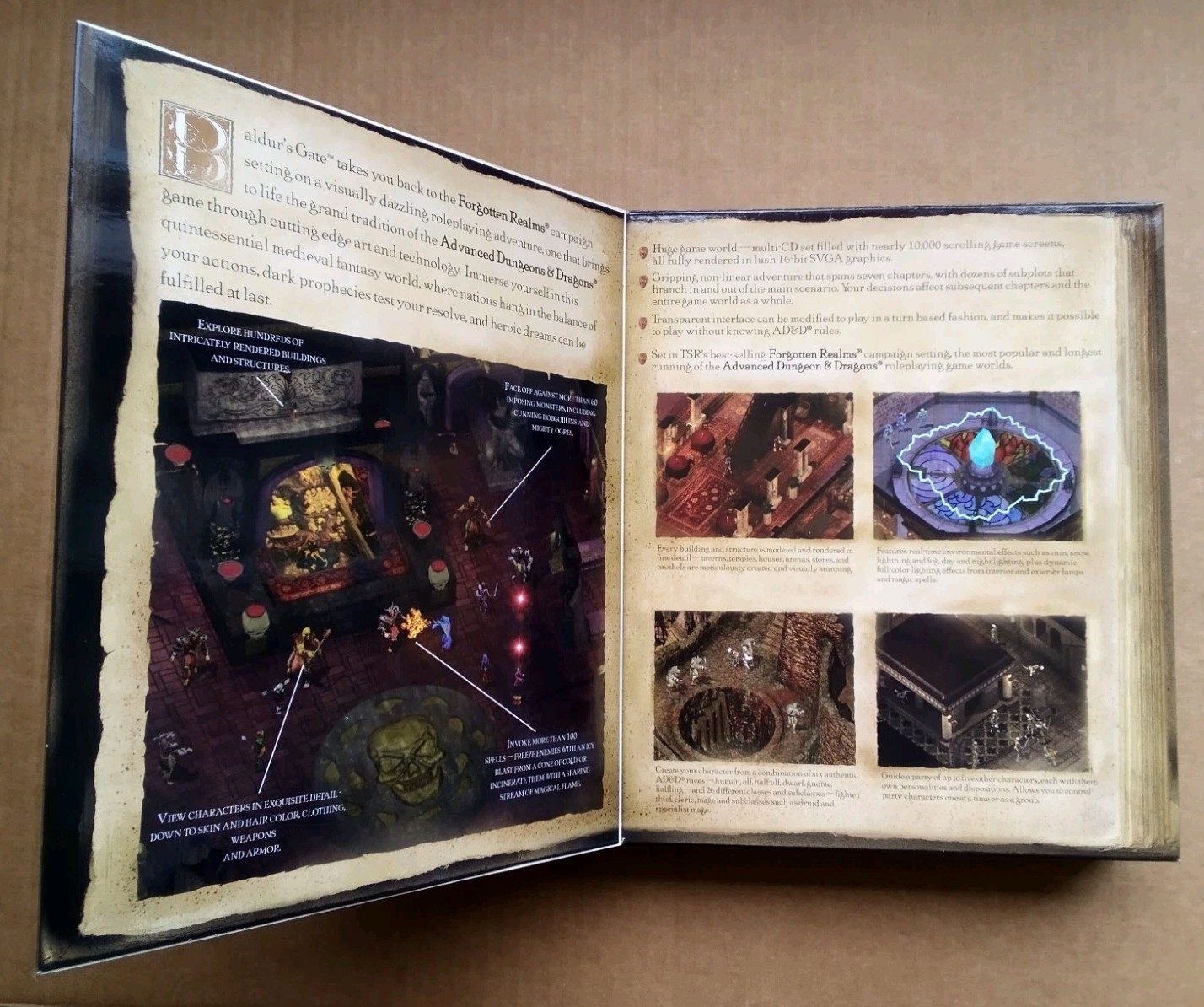 BALDUR’S GATE 1 ~1998 Interplay PC Win 95 Ed. in Big Box (5 CDs/Docs/Map) *Nice