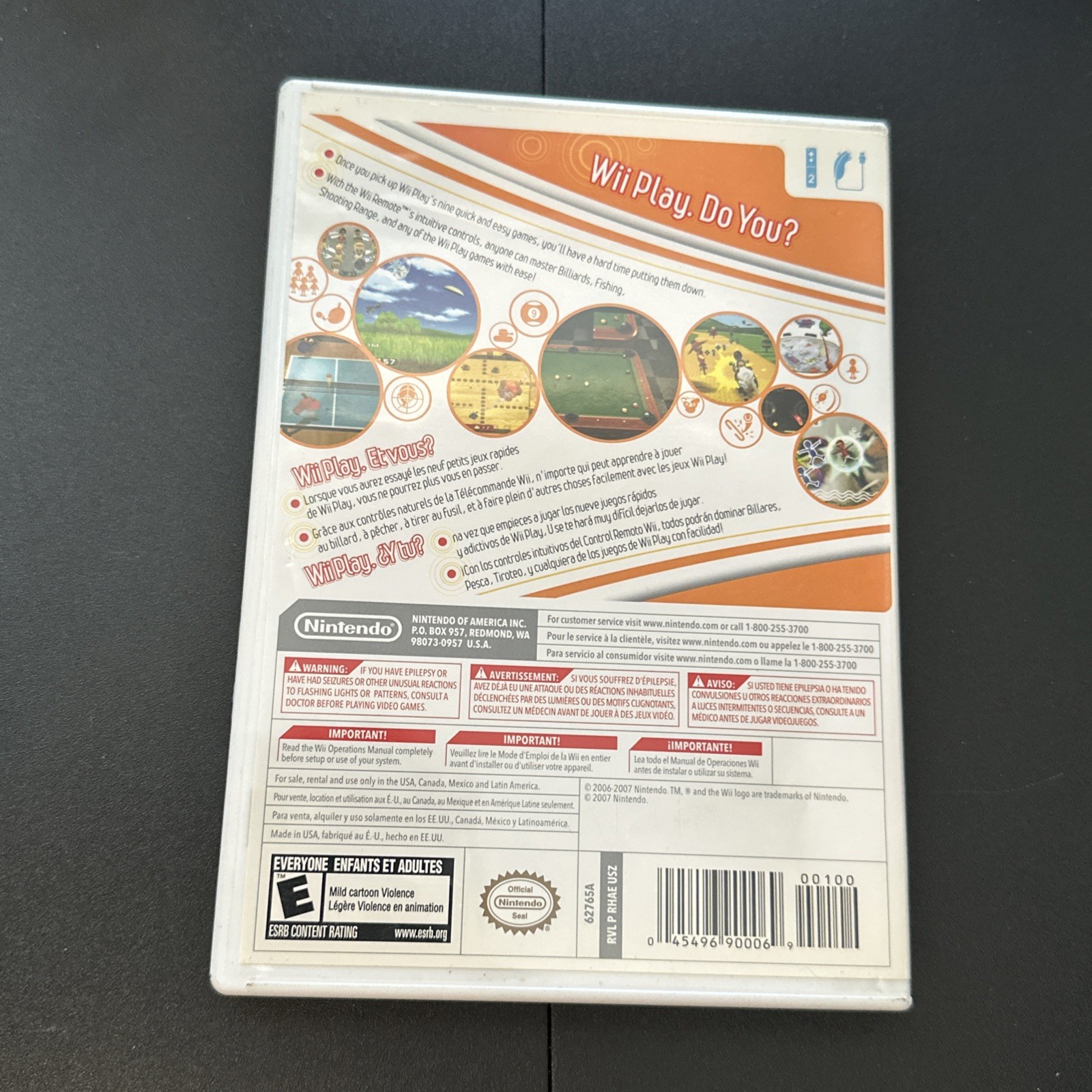 Wii Play Nintendo Wii 2007 Video Game CIB Complete Tested And Working