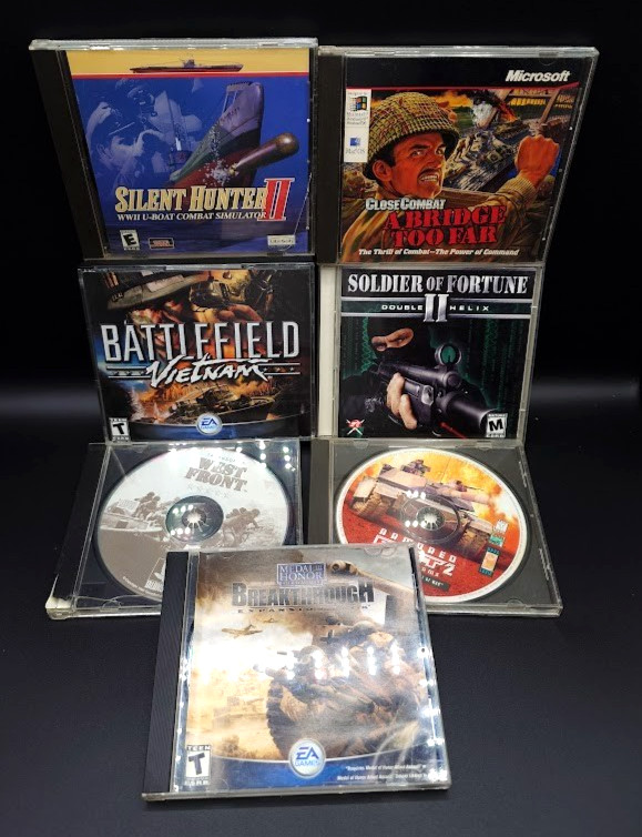 PC War Game Lot Battlefield Vietnam Silent Hunter II Soldier of Fortune WWII