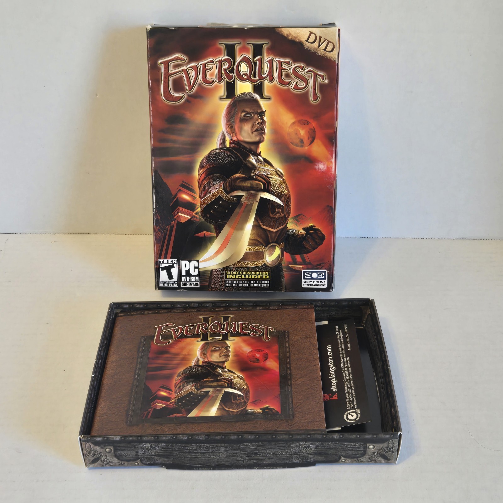EverQuest 2 II w/Map PC Gaming DVD-ROM 2004 Sony SOE CIB **100% COMPLETE**