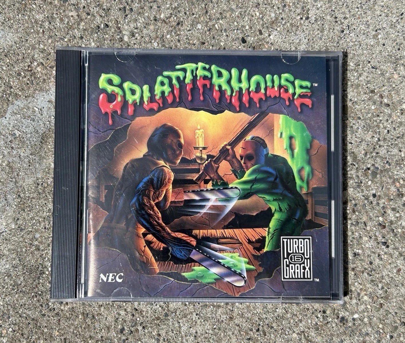 Untested Splatterhouse Turbo Grafx 16 Complete In Box Rare Horror Sold As Is