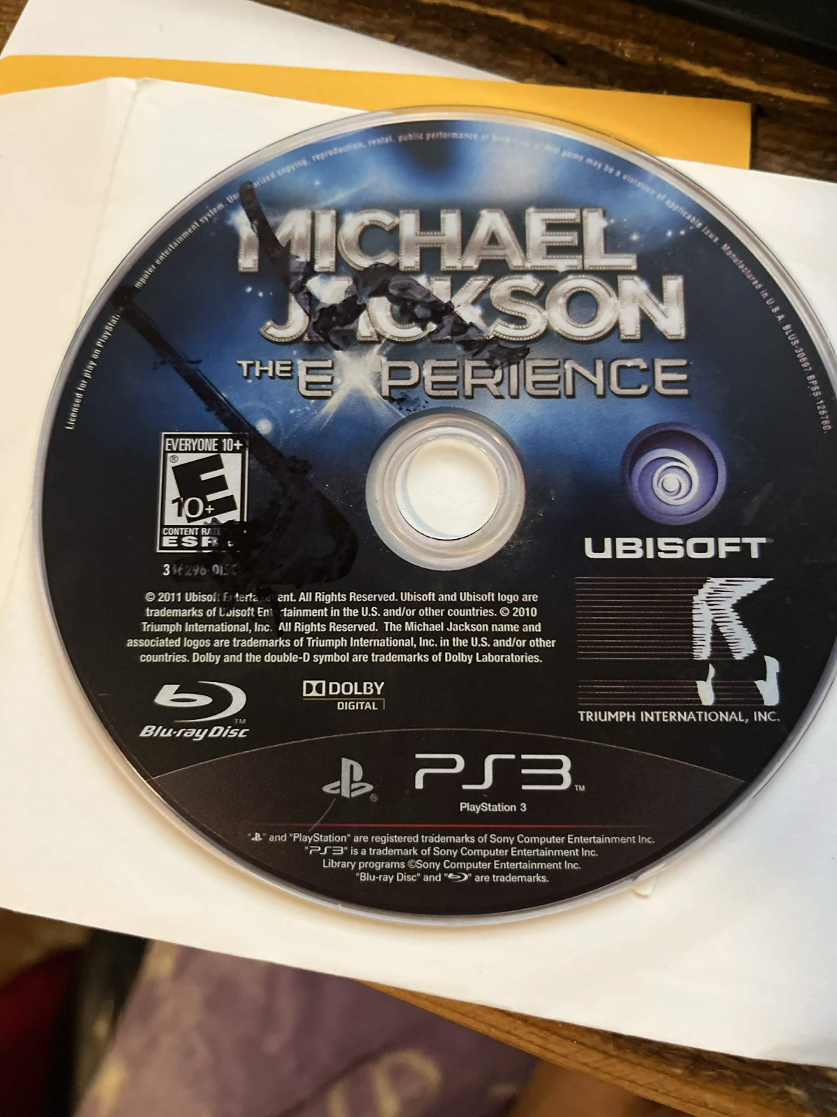 Michael Jackson: The Experience (Sony PS3) DISC ONLY – NO TRACKING