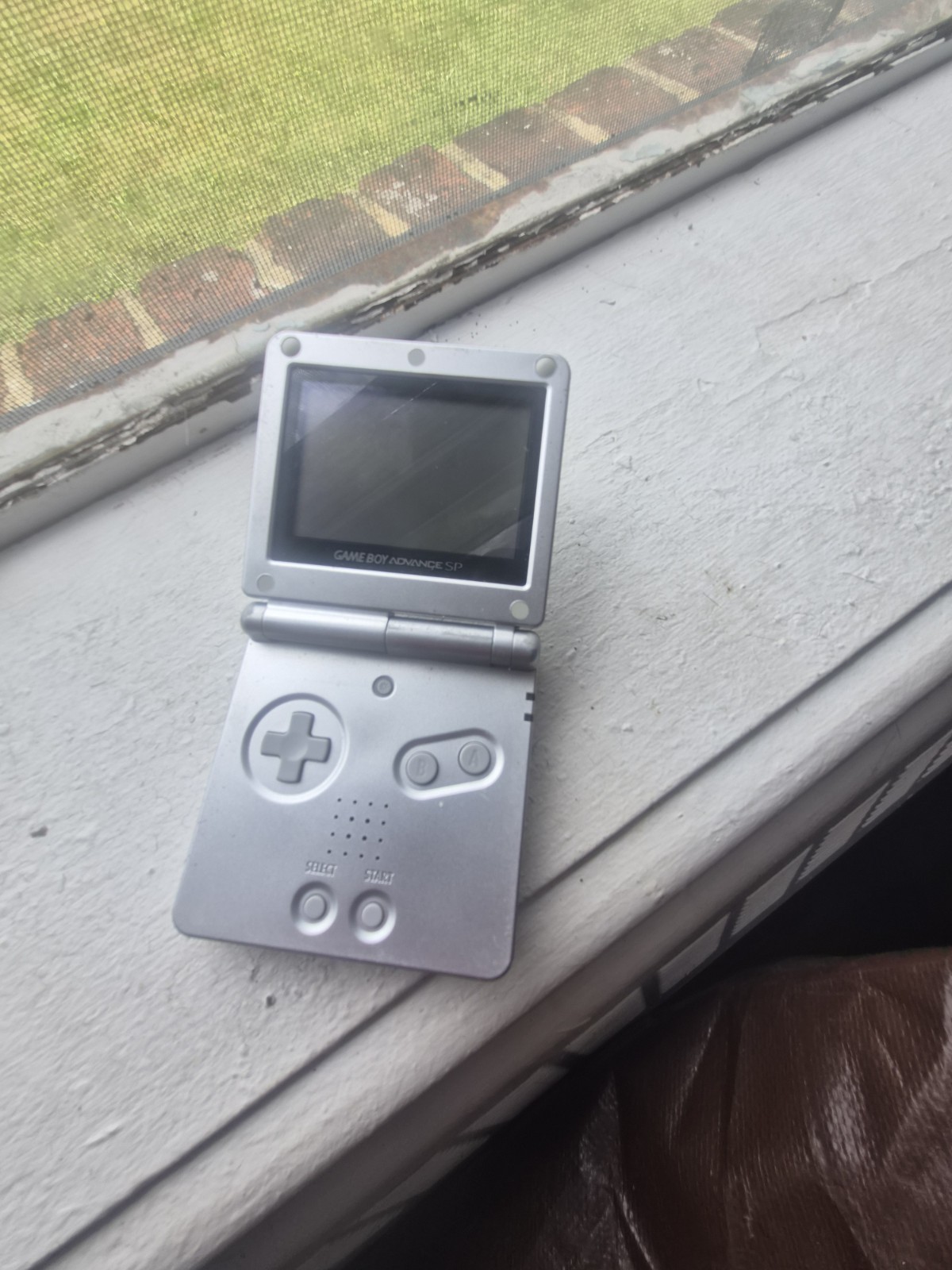 🕹Nintendo Game Boy Advance SP AGS-001 Silver Clamshell Handheld, Headphones 🕹️