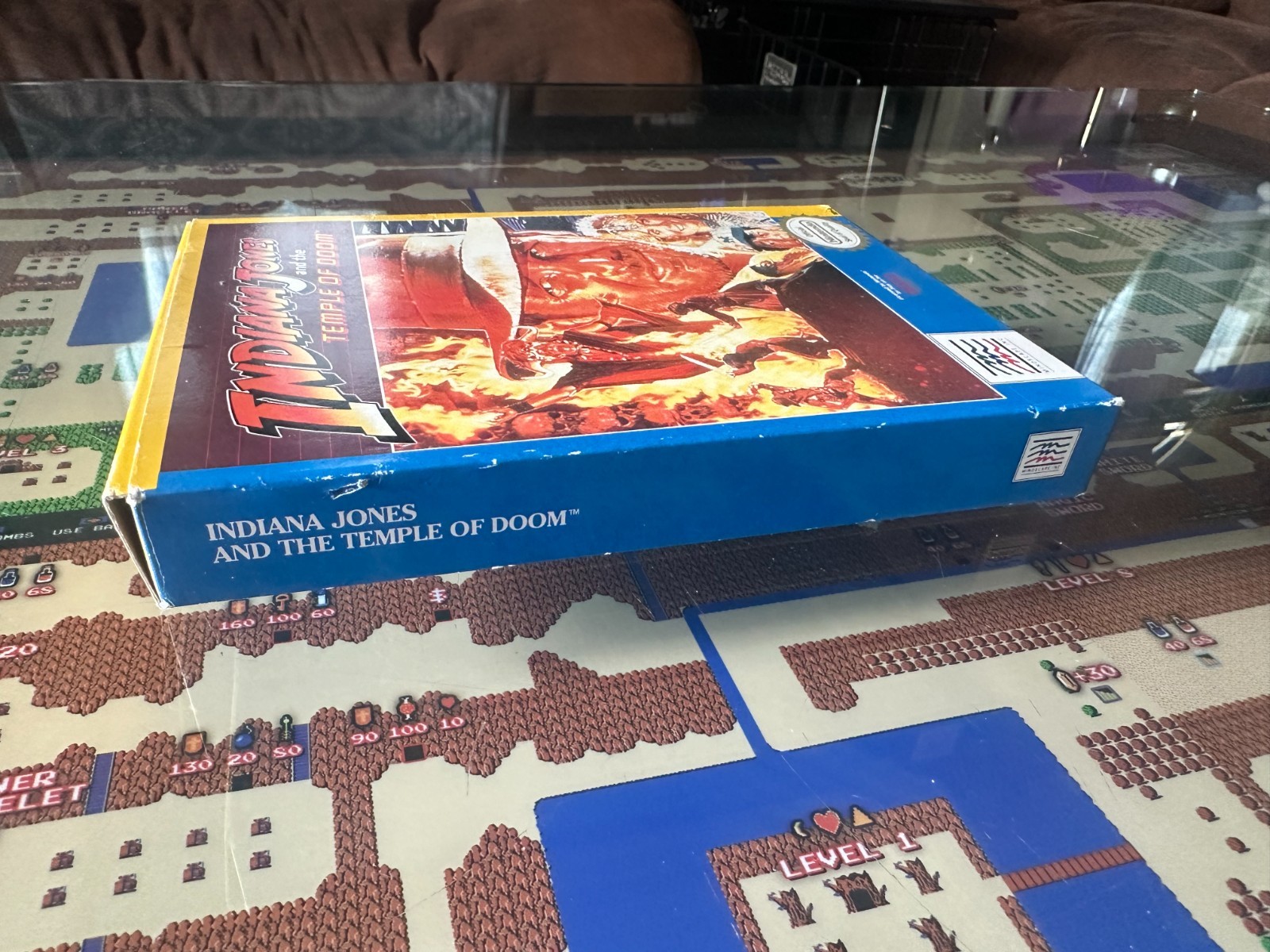 NES Nintendo Indiana Jones and the Temple of Doom Oval Seal CIB Complete in Box