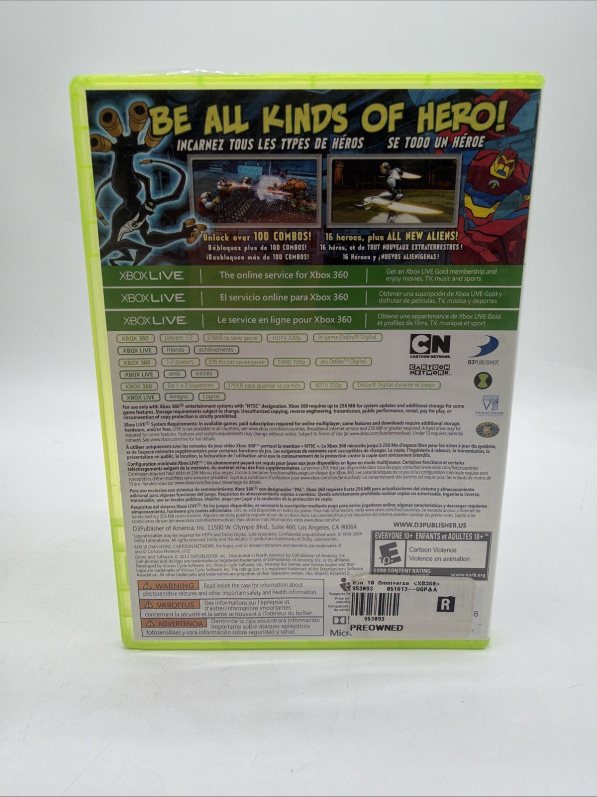 Ben 10: Omniverse (Microsoft Xbox 360, 2012) Tested Works!