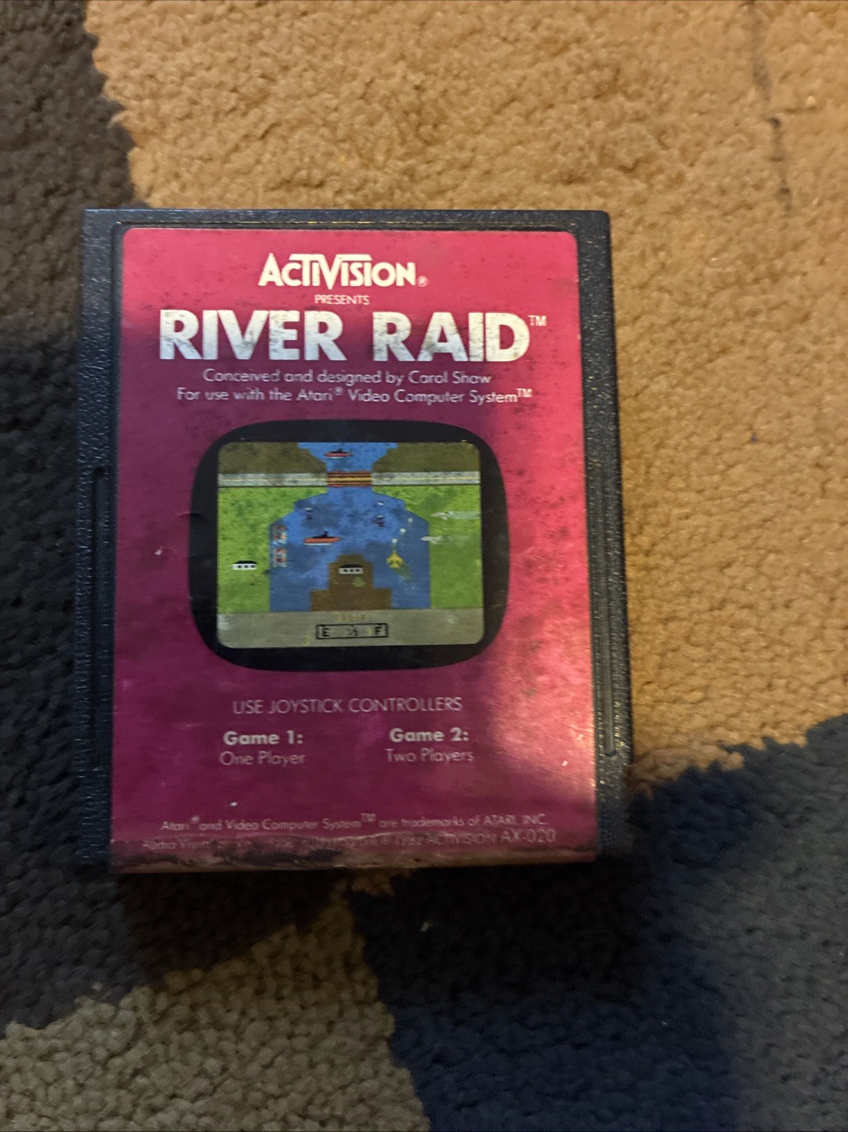 River Raid (Atari 2600 1982 W/ Manual / Map) AX020 Arcade Game Vintage