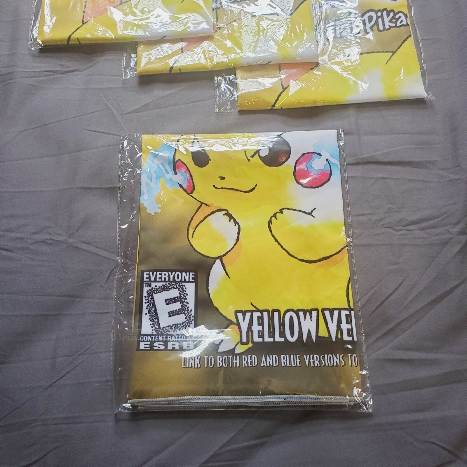 Pokémon Red Blue Yellow tapestry flag Gameboy box art covers Pikachu banner