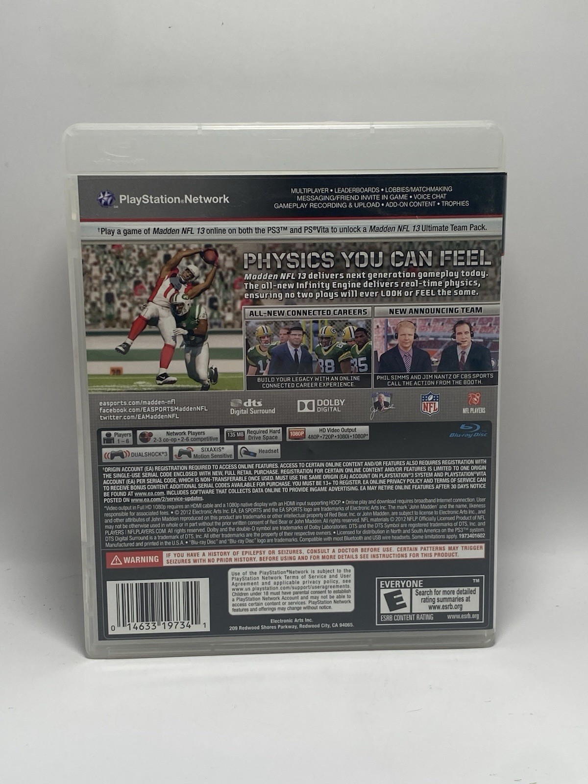 Madden NFL 13 PS3 Sony PlayStation 3 PS3 – Complete In Box