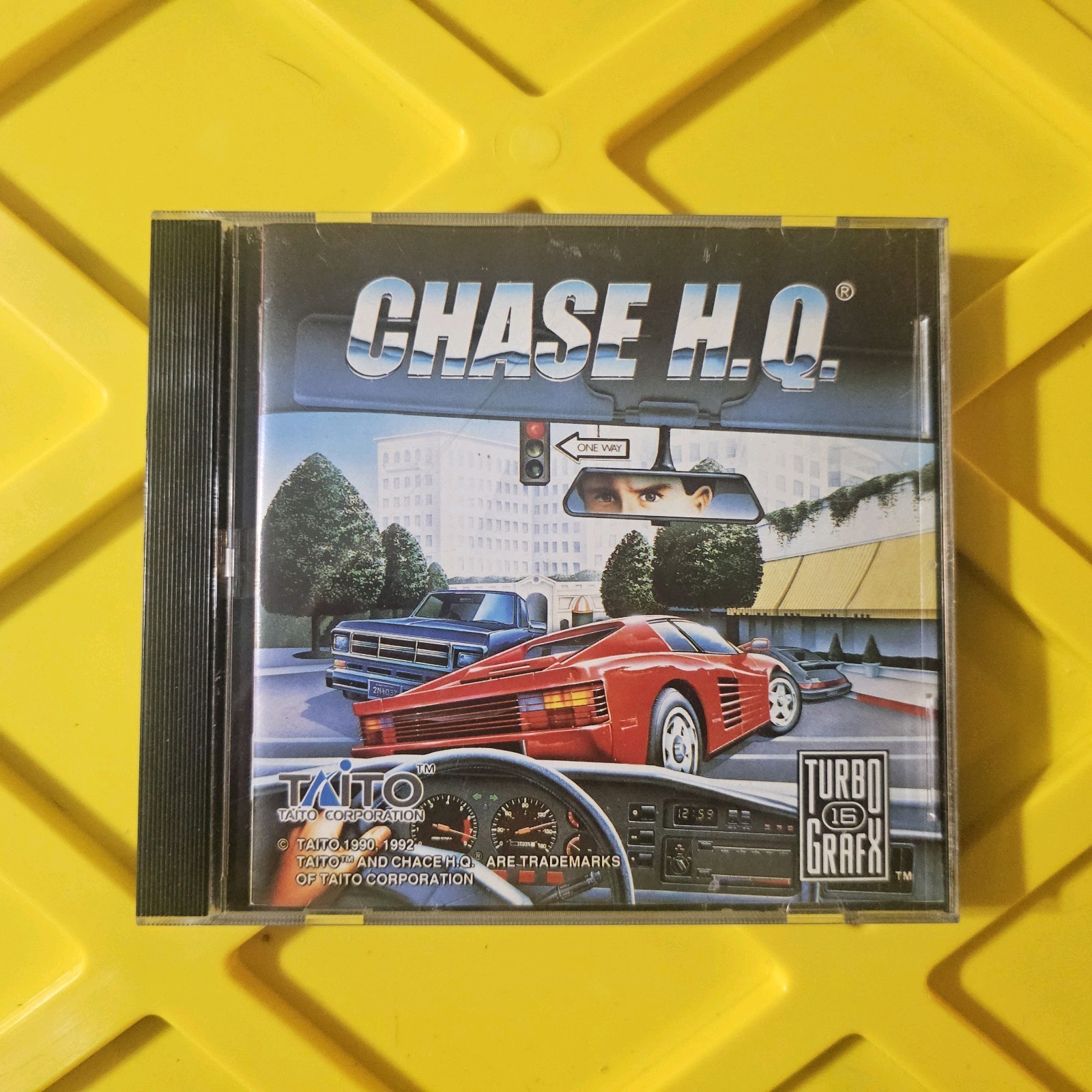 Chase HQ TG16 Authentic HuCard with Sleeve & Manual 1992 TURBOGRAFX-16