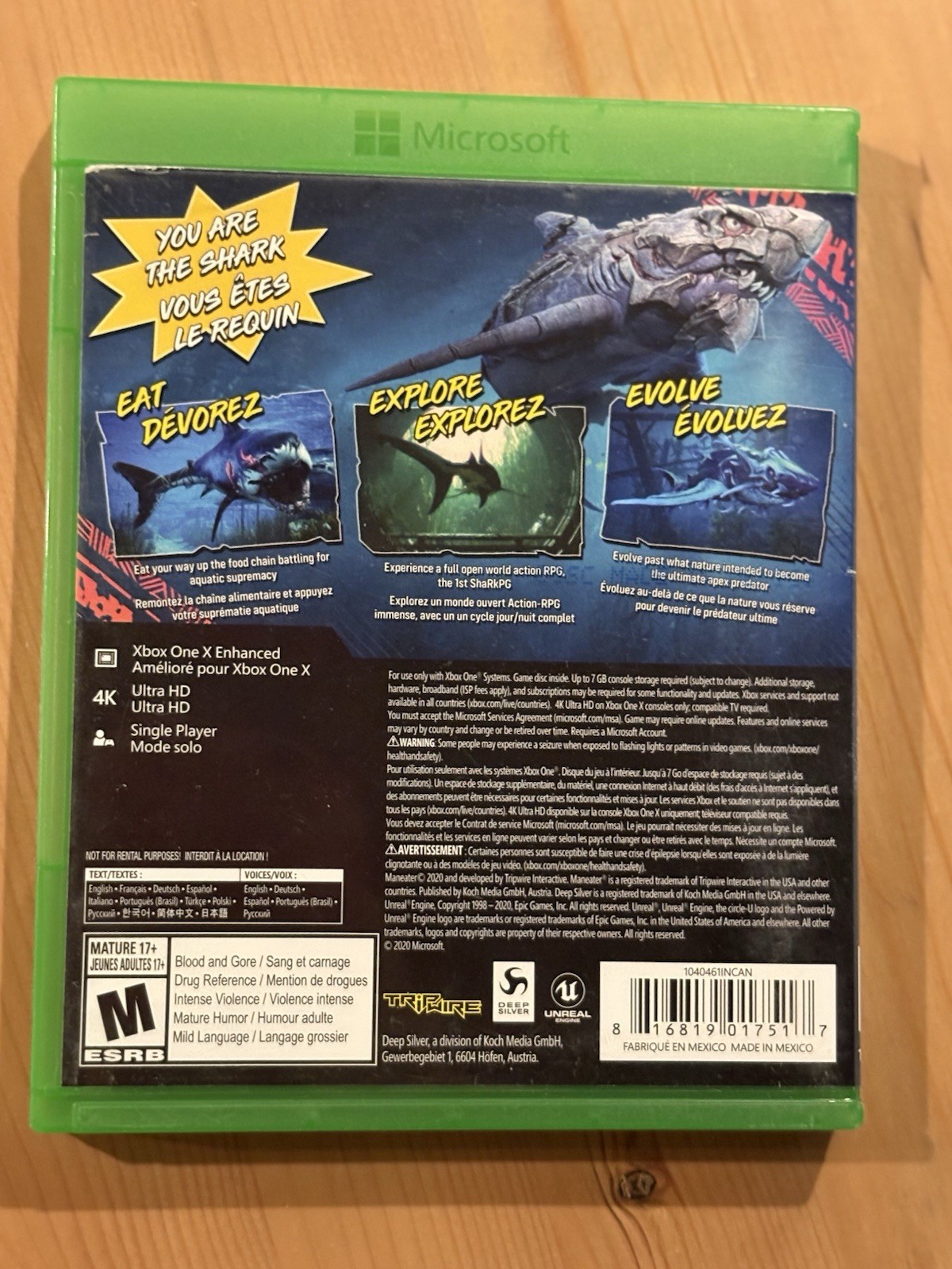 Deep Silver Maneater Xbox One 2020 Disc + Case
