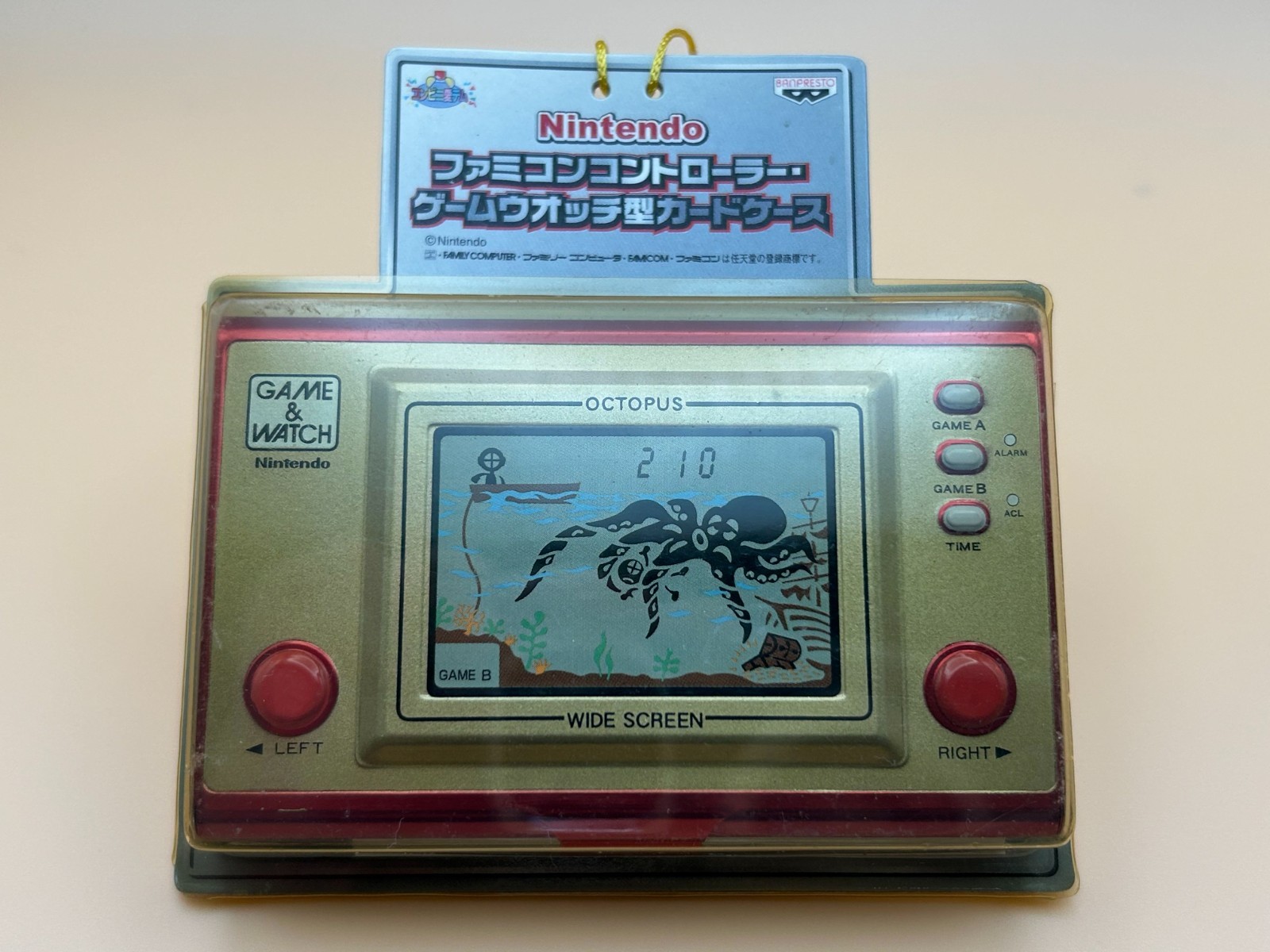 NO GAME Nintendo Game & Watch Banpresto Card Case OCTOPUS Sealed NOS