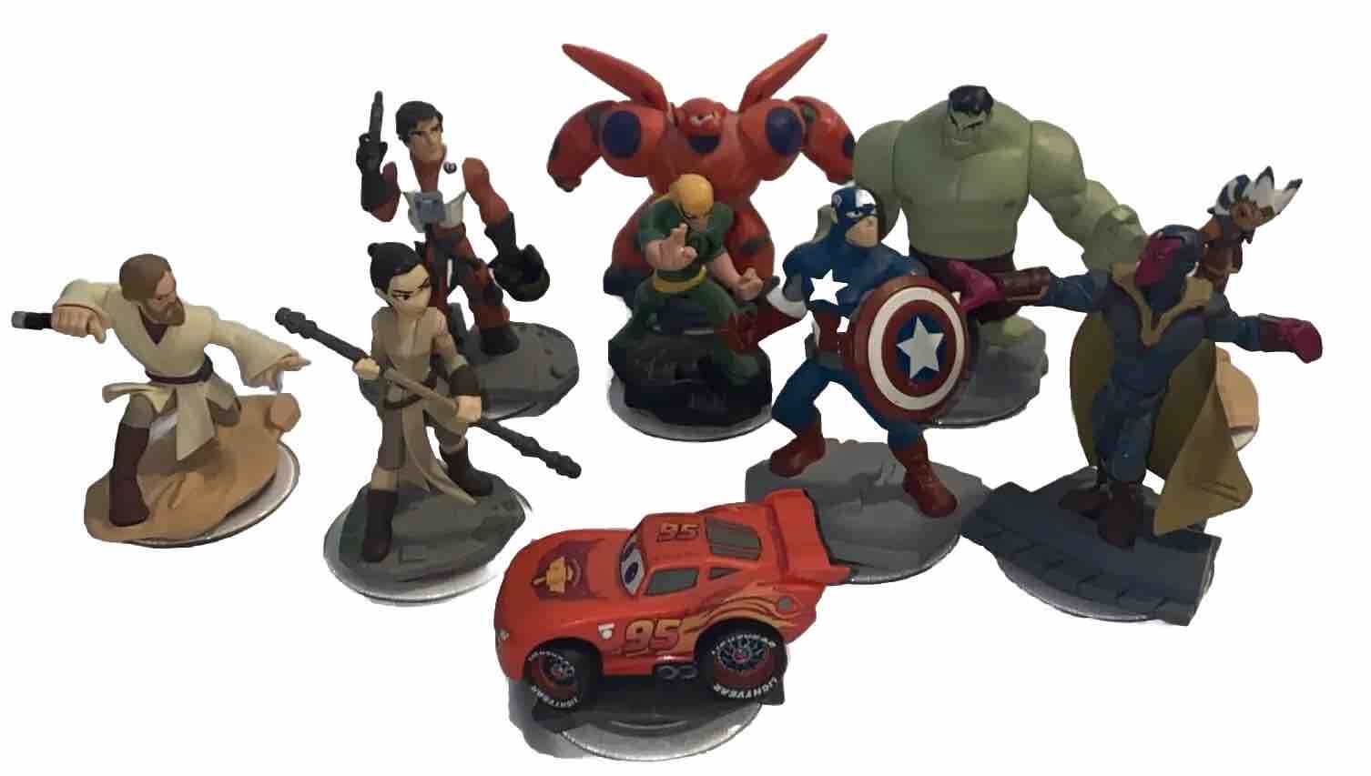 Lot Of 10 – Disney Infinity Marvel Avengers Hulk Captain America & Others
