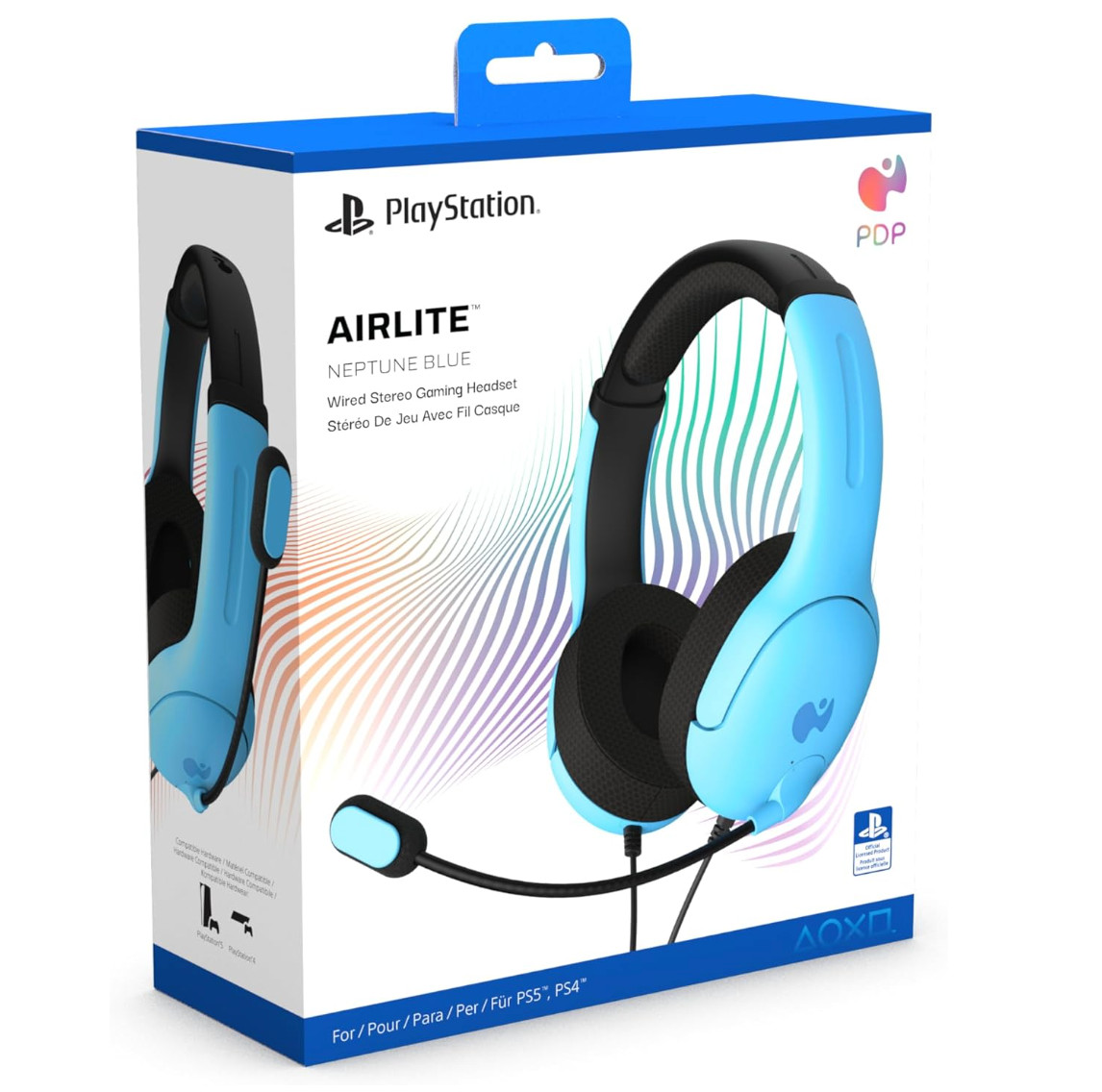 PDP AIRLITE – Wired Gaming Headset – Sony PS5/PS4/PS3/PC – Noise-canceling -Blue