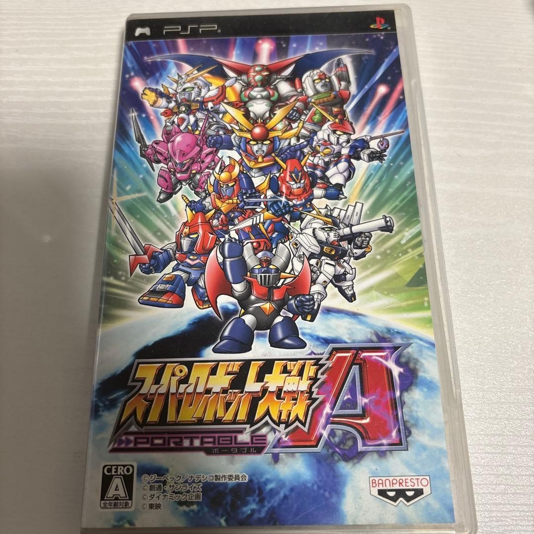 Bandai Namco Super Robot Taisen A Portable PSP Game Case Manual Used