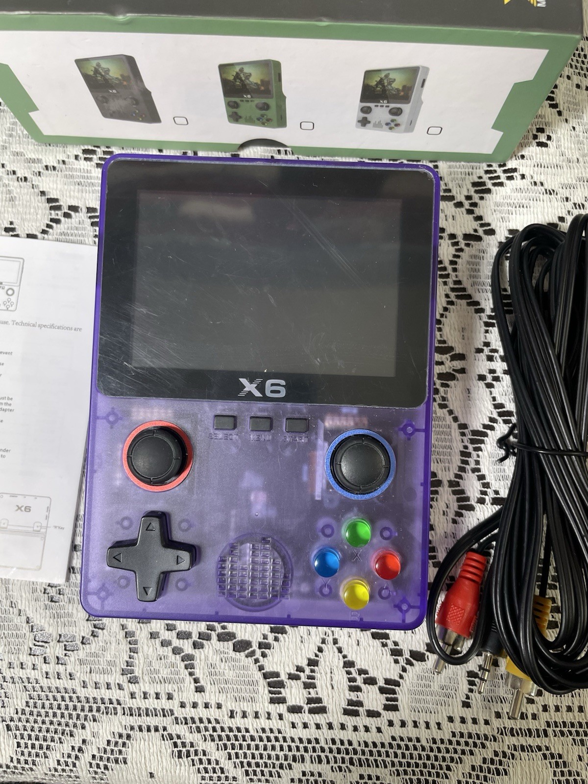 X6 Handheld Game Console Purple TV DC Music Movie E-book Photo Game Recording