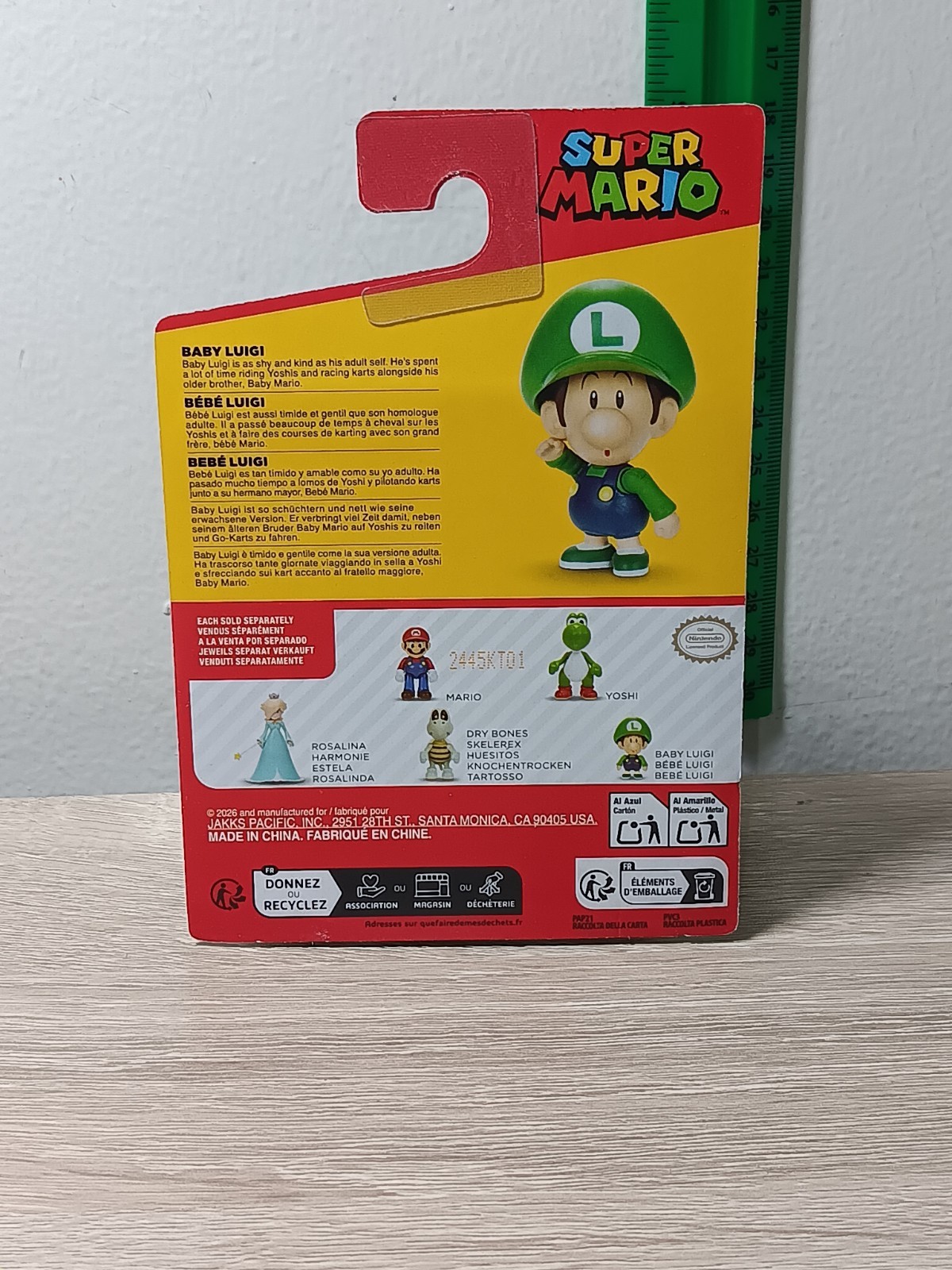 *FREE SHIP* 2.5″ BABY LUIGI Super Mario World of Nintendo Jakks Pacific