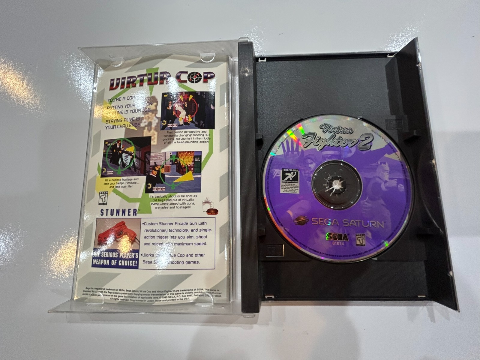 Virtua Fighter 2 (Sega Saturn, 1996) CIB Complete in Box with Manual + Foam MINT