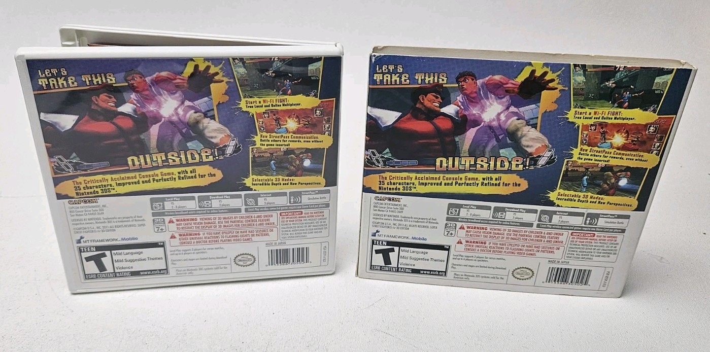 Super Street Fighter IV – Lenticular Slip – 3D Edition (Nintendo 3DS, 2011) CIB