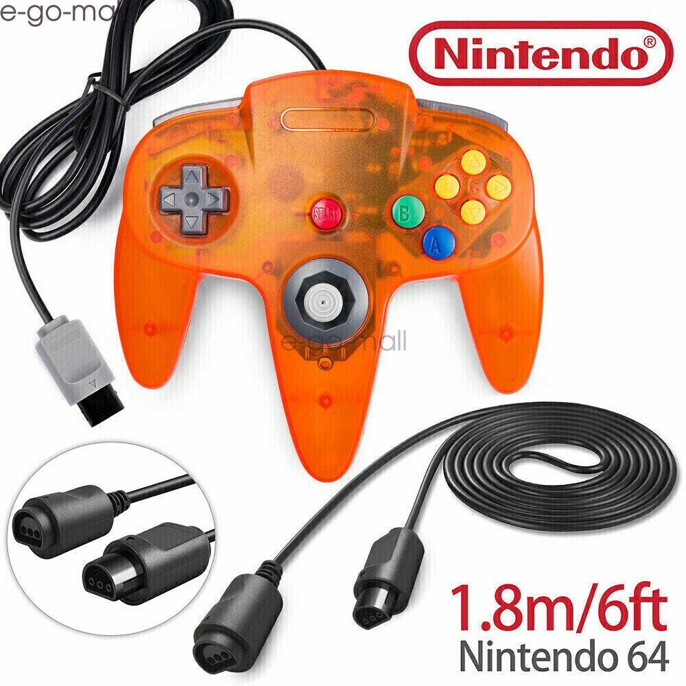Choose Nintendo 64 Controller Color/Extension Cords! Mario Kart N64 Game System