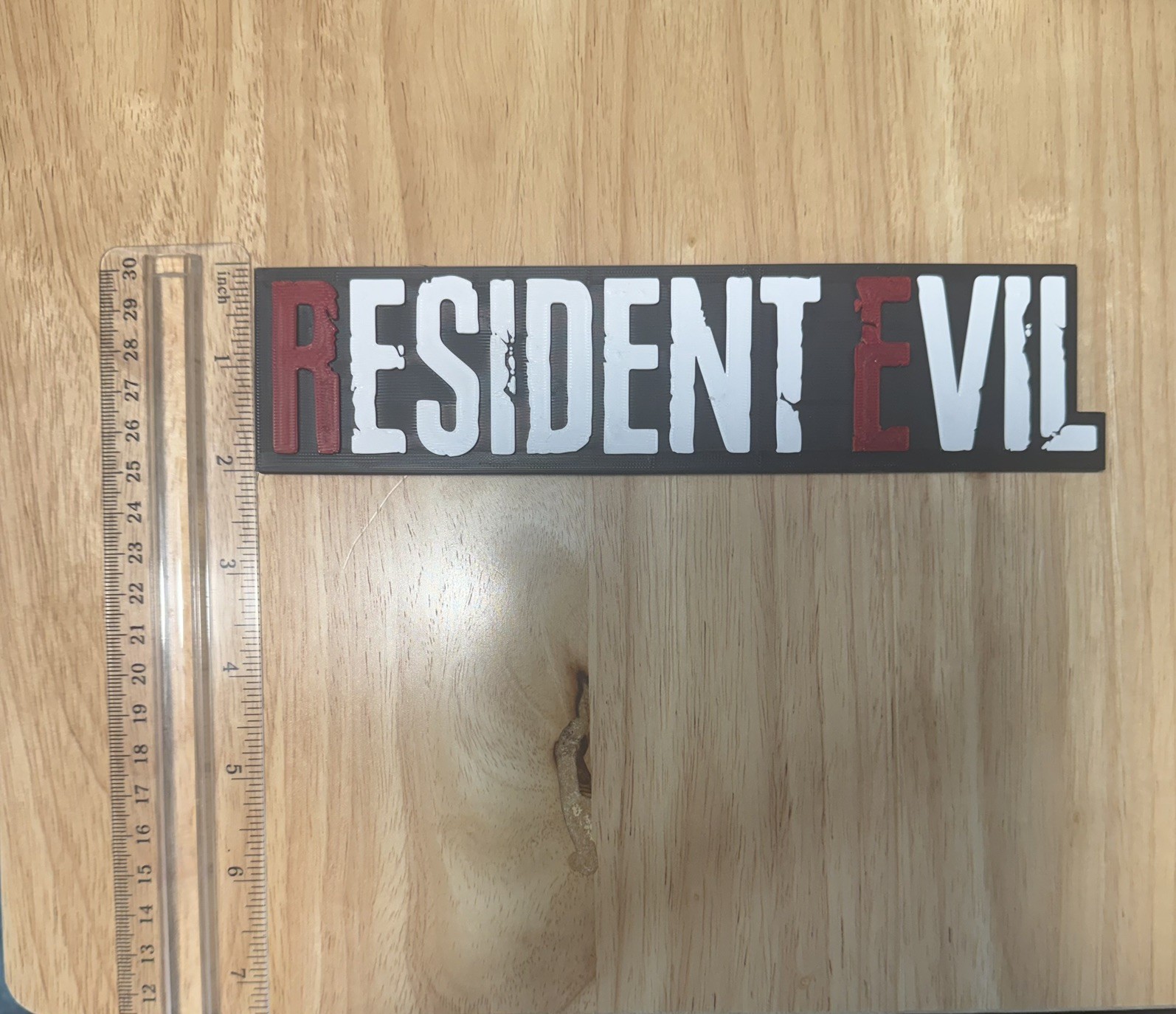 3D Printed Resident Evil Logo Magnet Fan Art Video Game