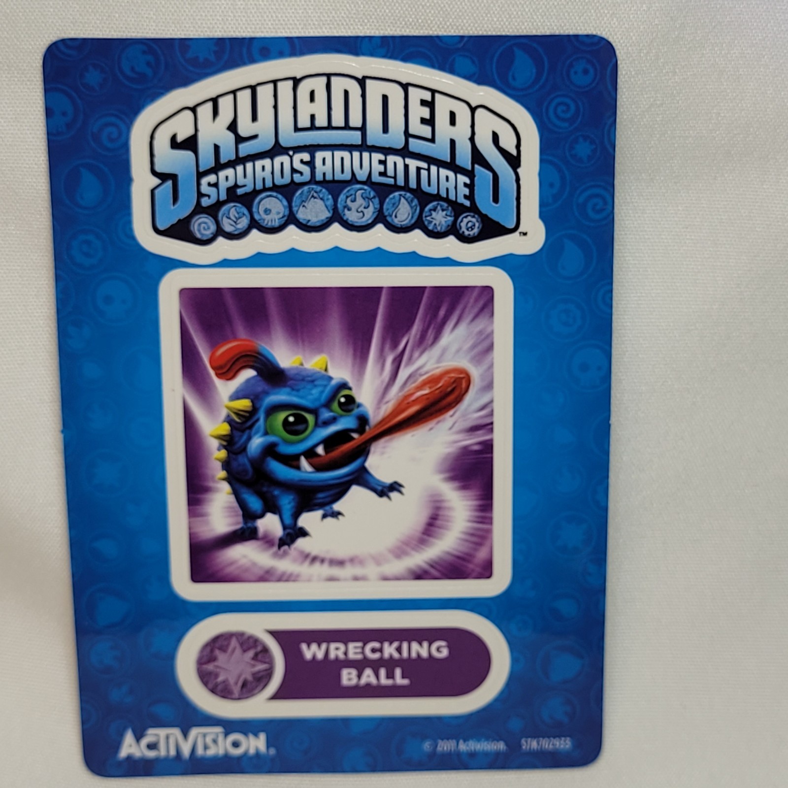 Skylanders Spyro’s Adventure WRECKING BALL Figure-Trading Card-Stickers-Web Code