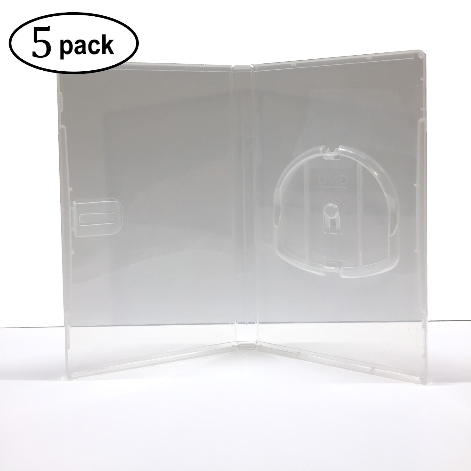 5 NEW OEM Replacement Original Clear PSP / UMD Game Cases W/ Sleeve for Covers