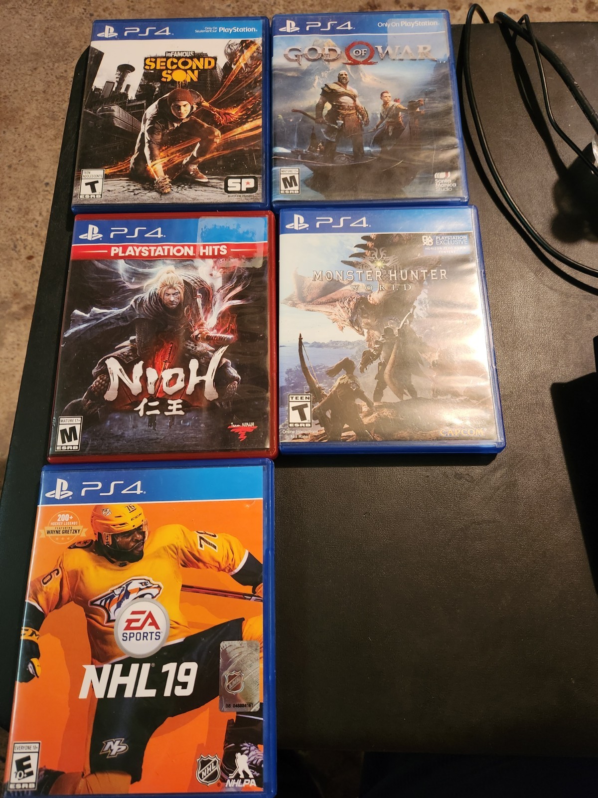 Assorted lot of 5 PS4 Games