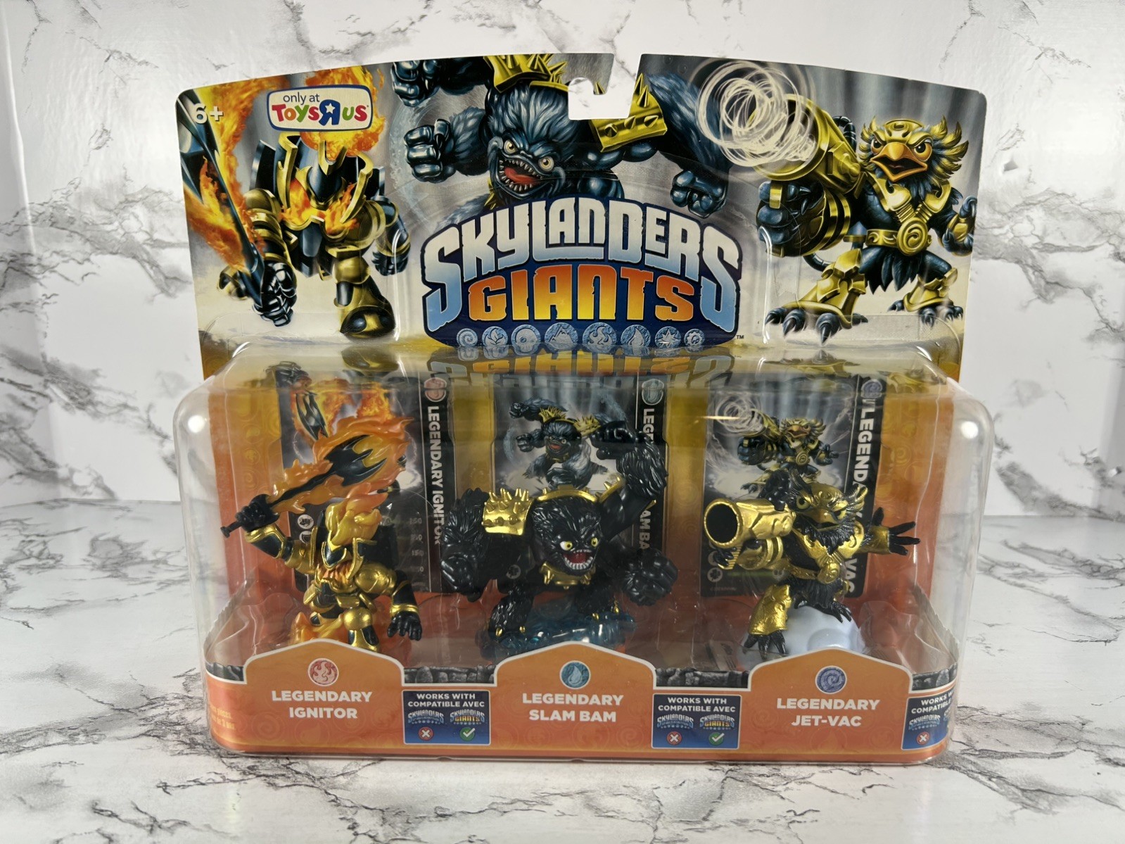Skylanders Giants 3-pack Legendary Ignitor, Slam Bam, Jet Vac Activision NIB
