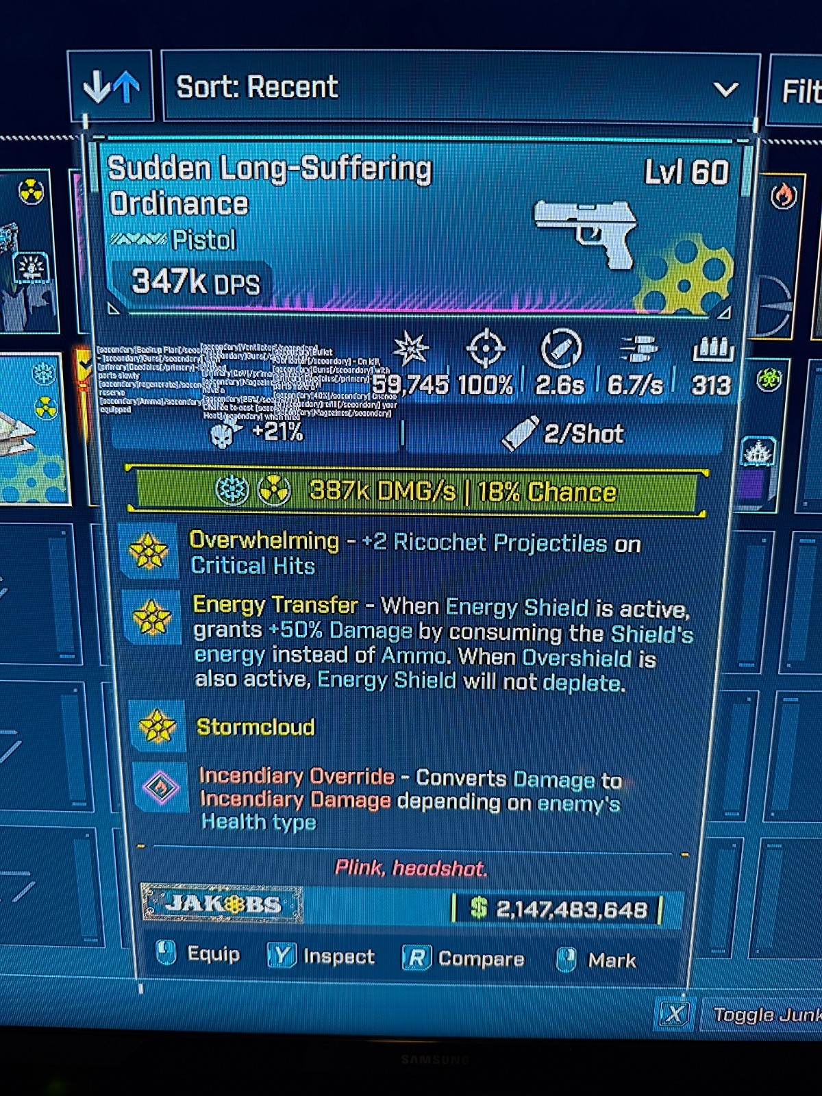 Borderlands 4✨ MODDED PEARL SPELLBOOK ORDINANCE PISTOL BL4 GEAR ✅PC-PS-XBOX✨