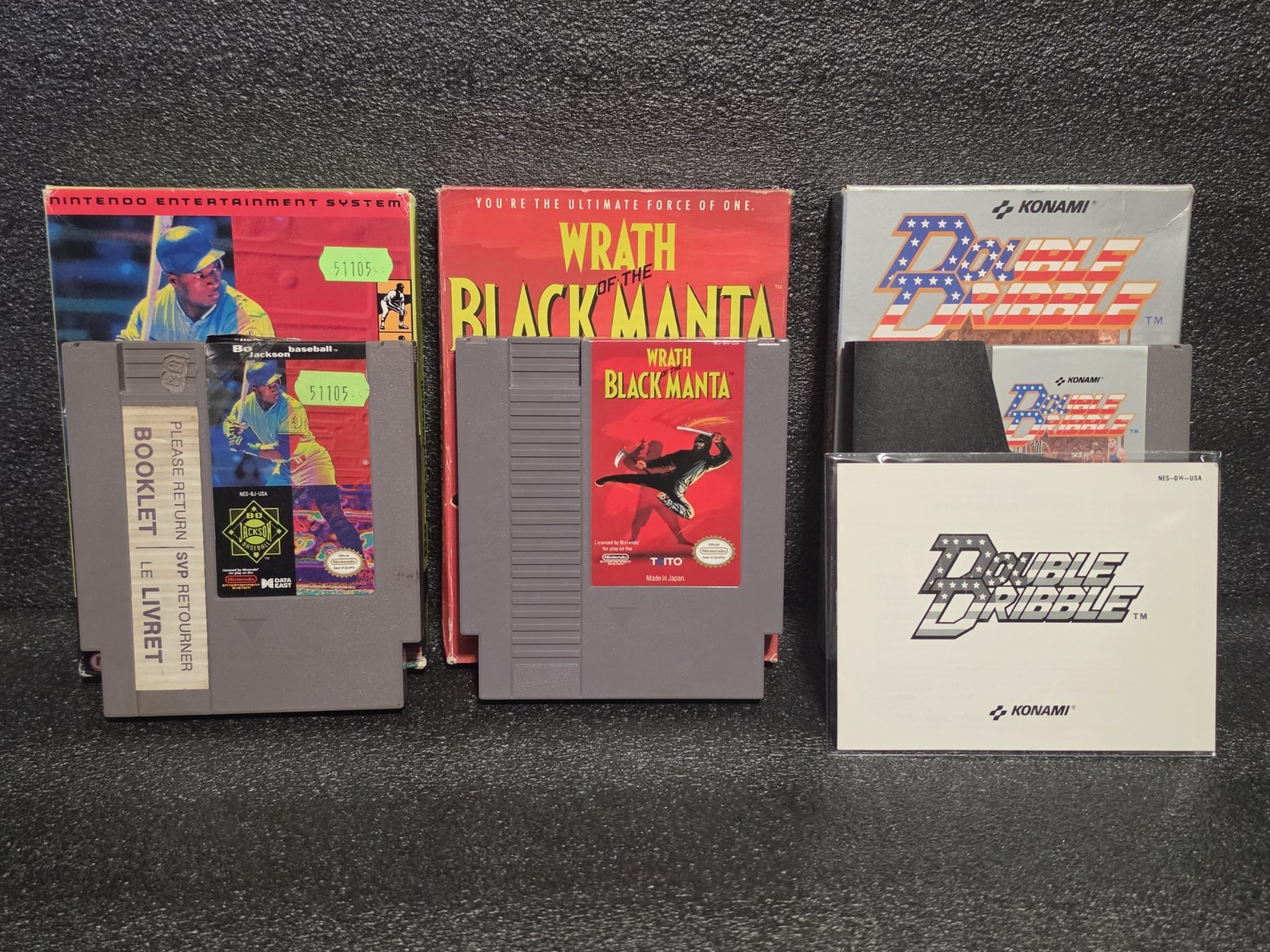 Double Dribble, Wrath Of The Black Manta &Bo Jackson Baseball In Box!