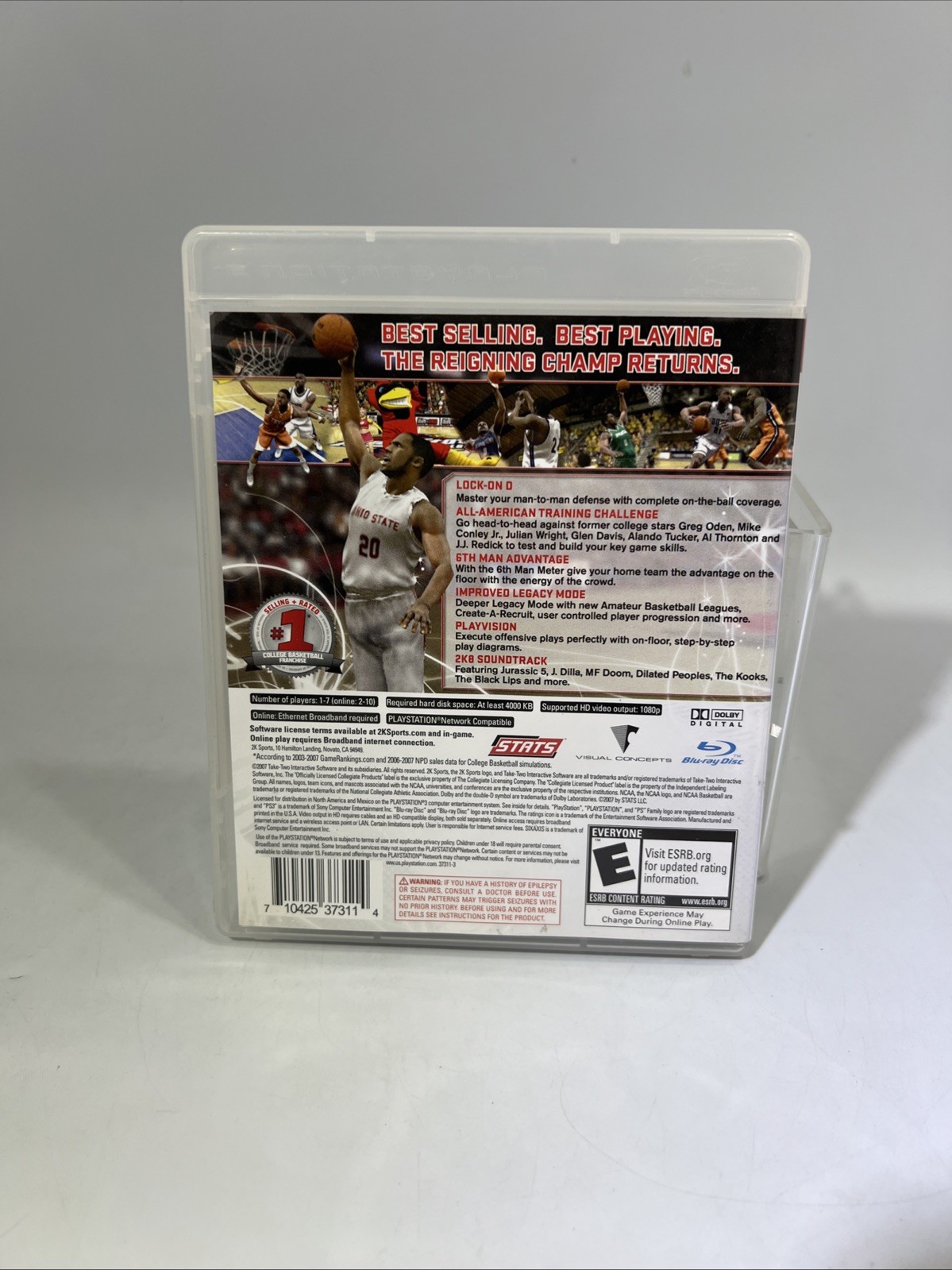 College Hoops 2K8 NCAA Basketball PS3 Sony PlayStation CIB Complete W/Manual #ML